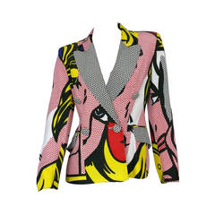 Moschino Rare Spring/Summer 1991 Pop Art Roy Lichtenstein Blazer 5
