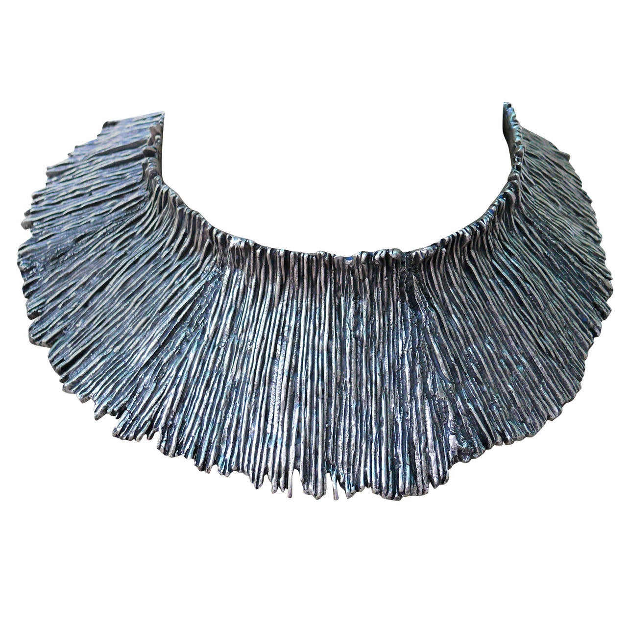 Biche de Bere Paris Stunning Brutalist Asymetrical Metal Collar Necklace