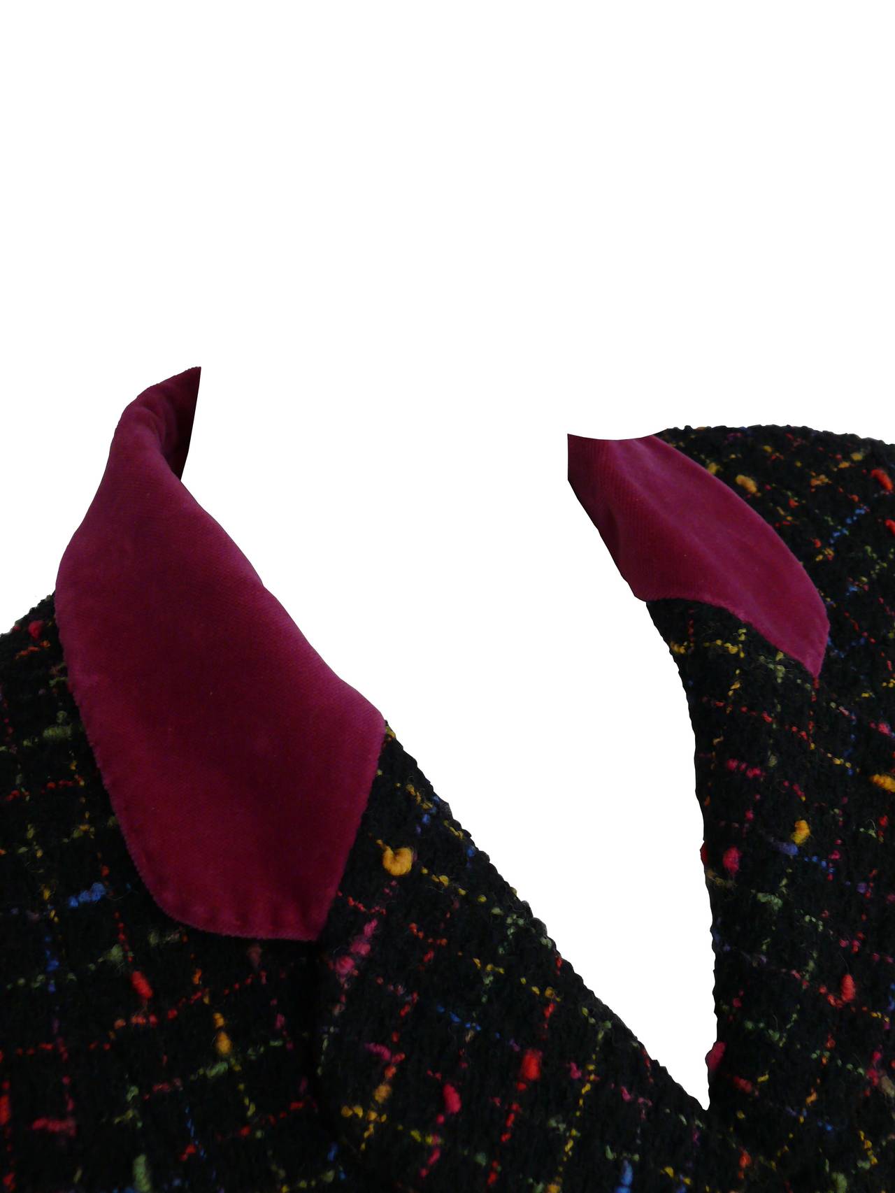 Moschino Vintage Multicolored Tweed Suit 