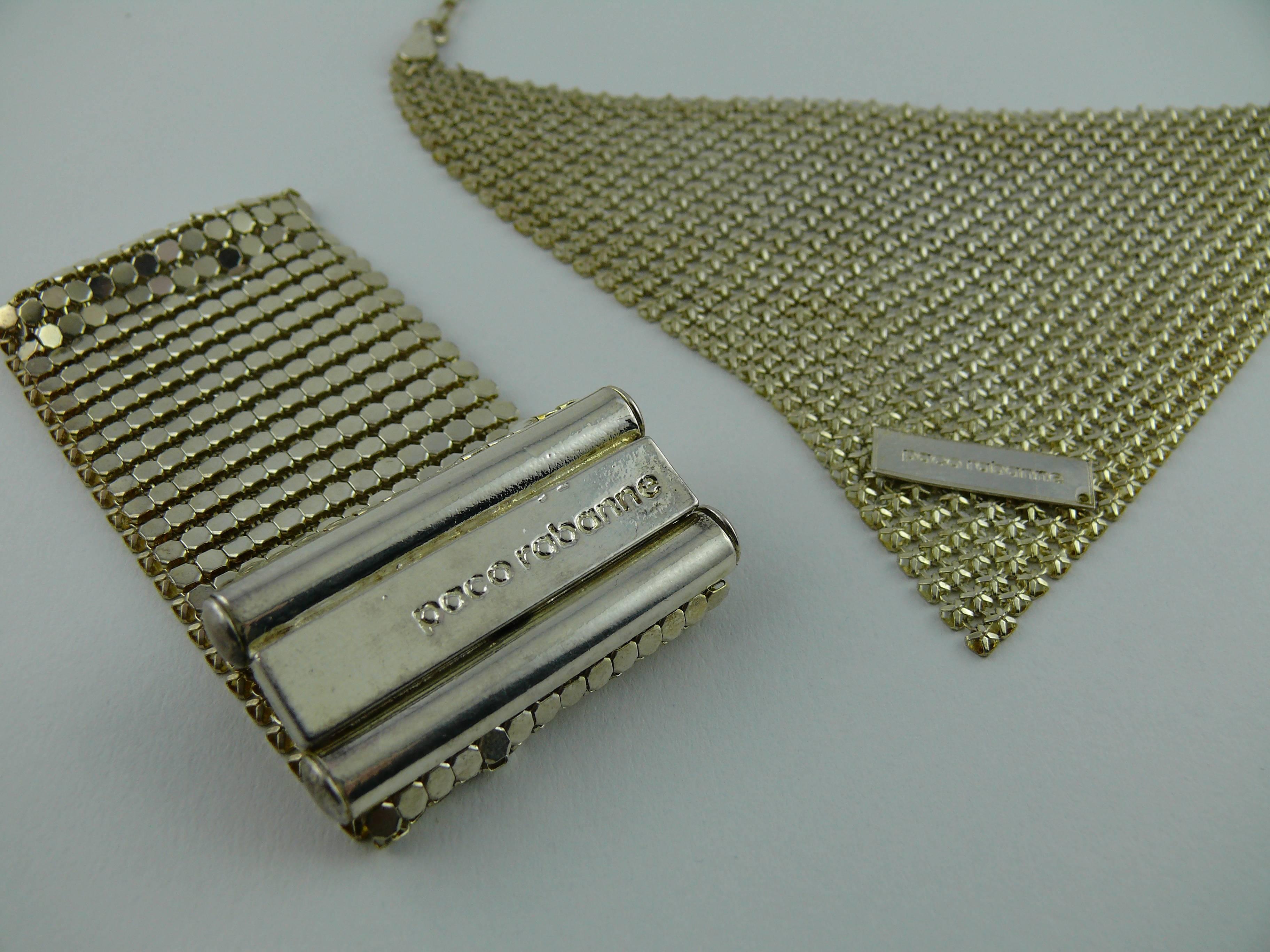 chainmail necklace paco rabanne gold metal