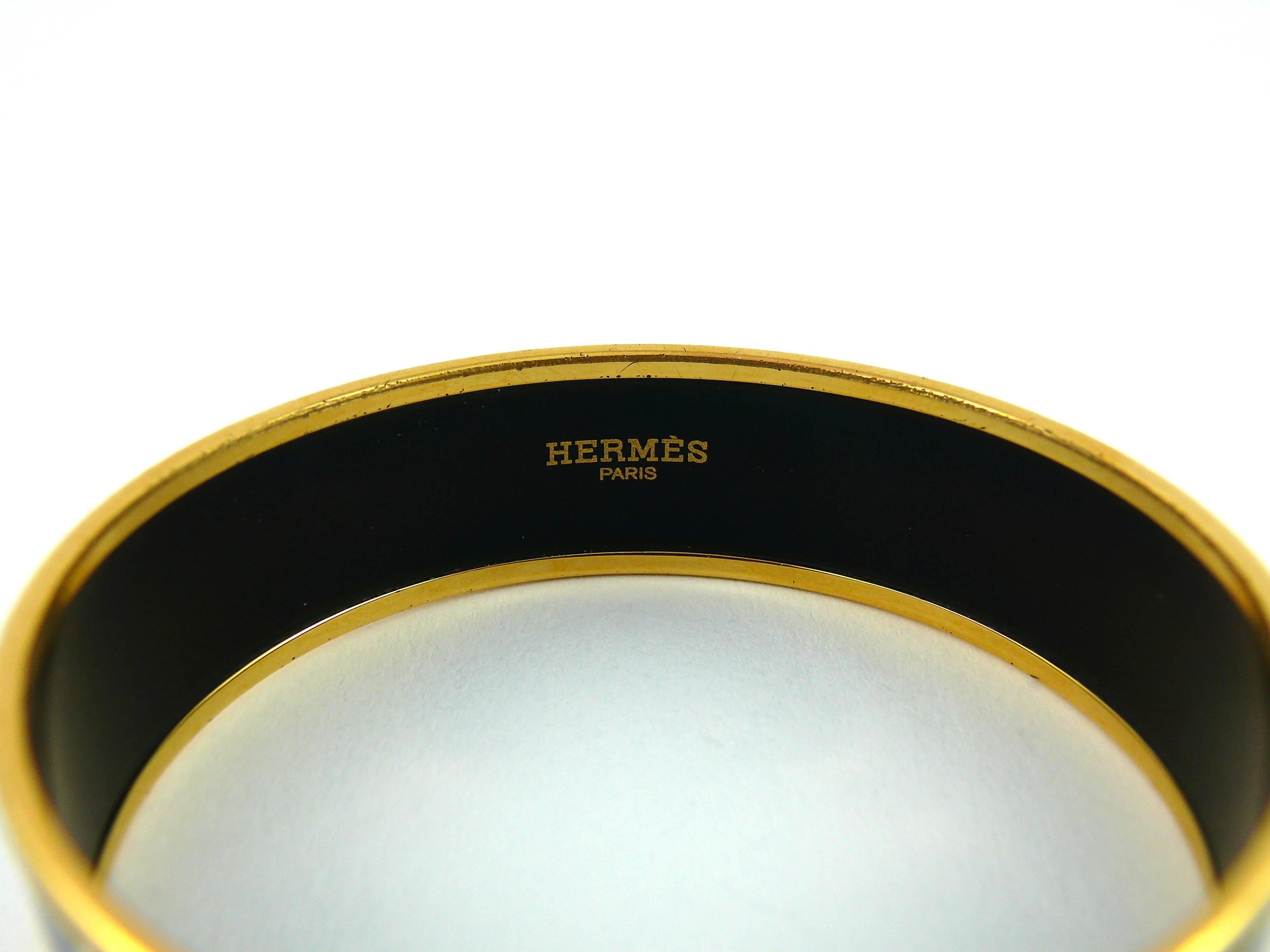 Hermes Enamel Printed Wide Carriage Bracelet 65 2