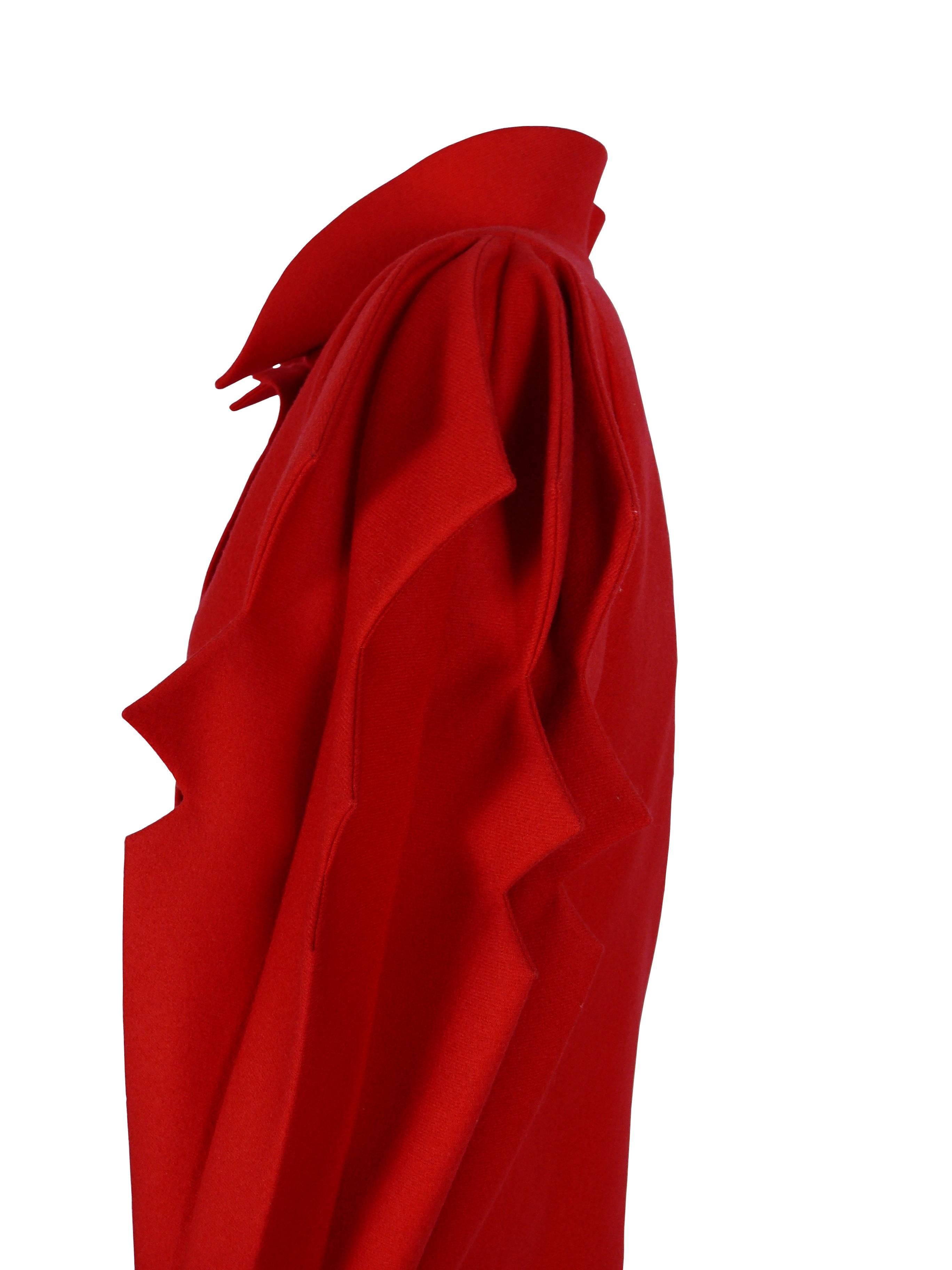Rouge Pierre Cardin Prestige - Superbe tailleur jupe rouge vintage en vente