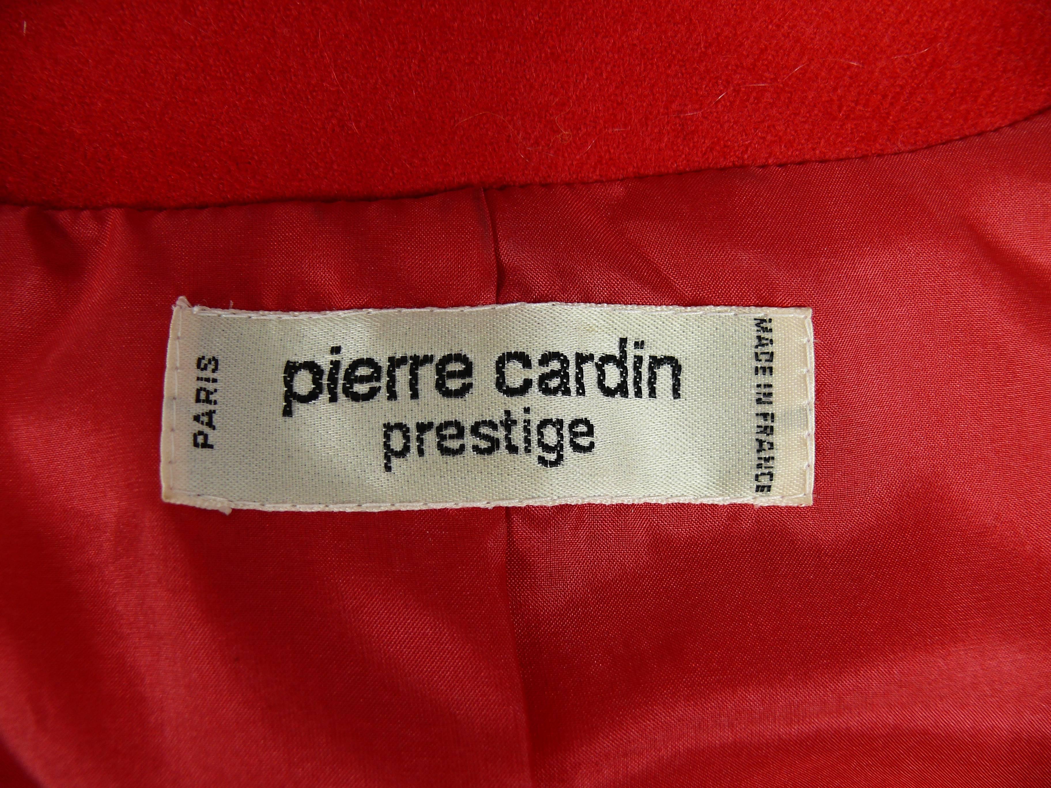 Pierre Cardin Prestige - Superbe tailleur jupe rouge vintage Pour femmes en vente