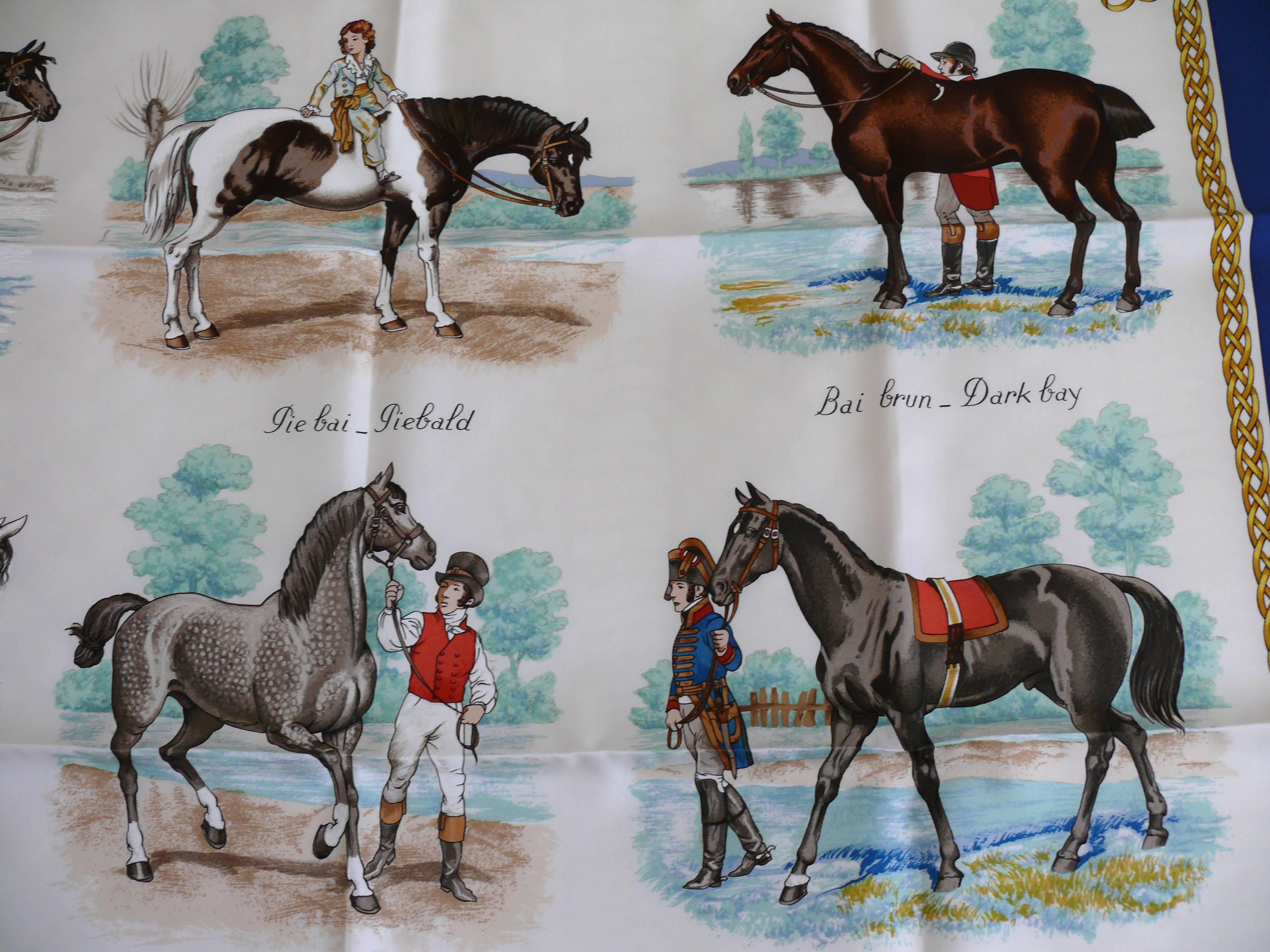 Hermes Seidenschal Carre Pferd Druck 