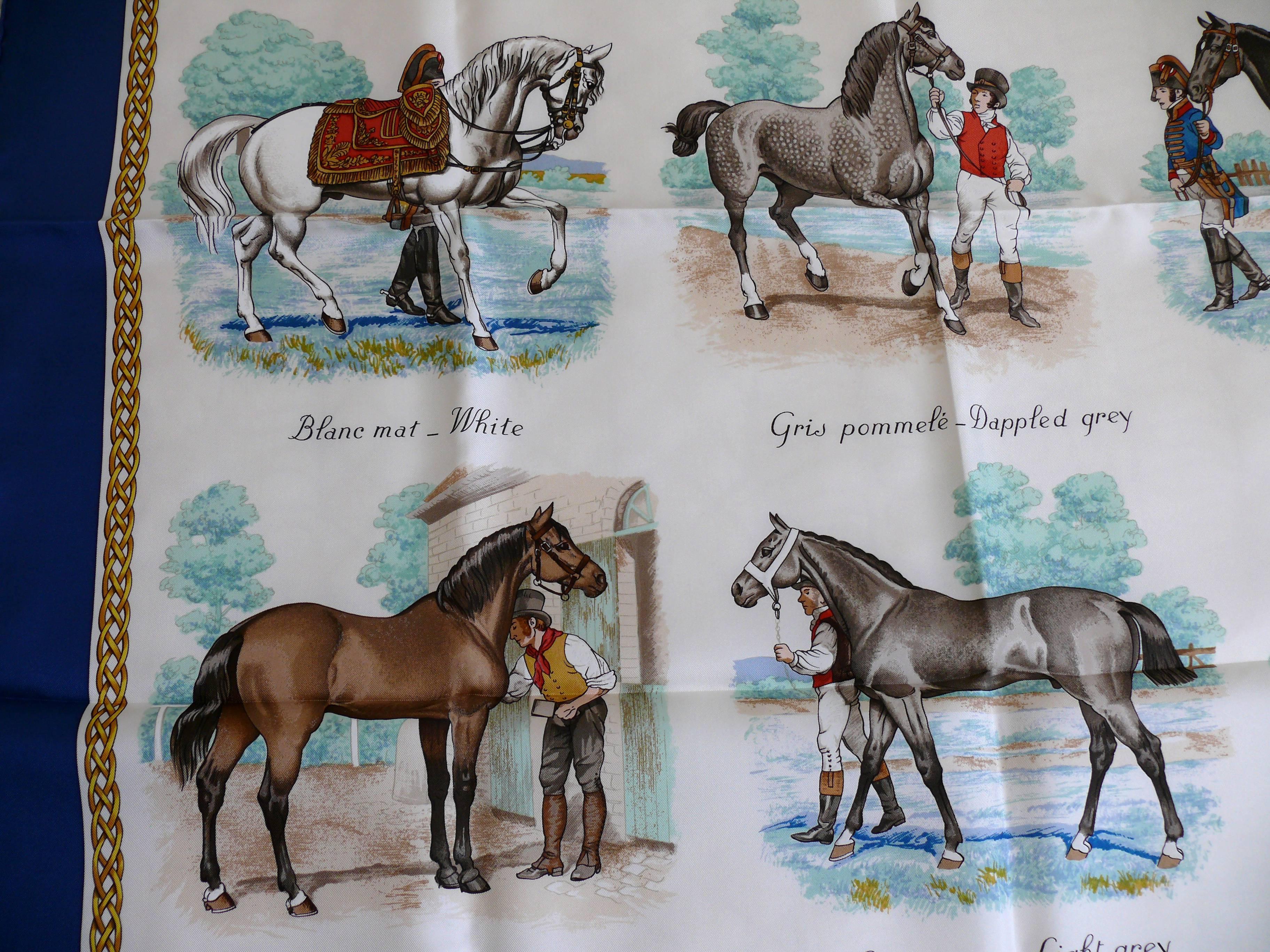Hermes Seidenschal Carre Pferd Druck 