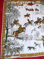 Hermes Silk Carre Scarf "L'Hiver" by Ledoux