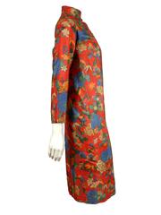 Yves Saint Laurent YSL 1978s Chinese Collection Floral Silk Tunic Dress