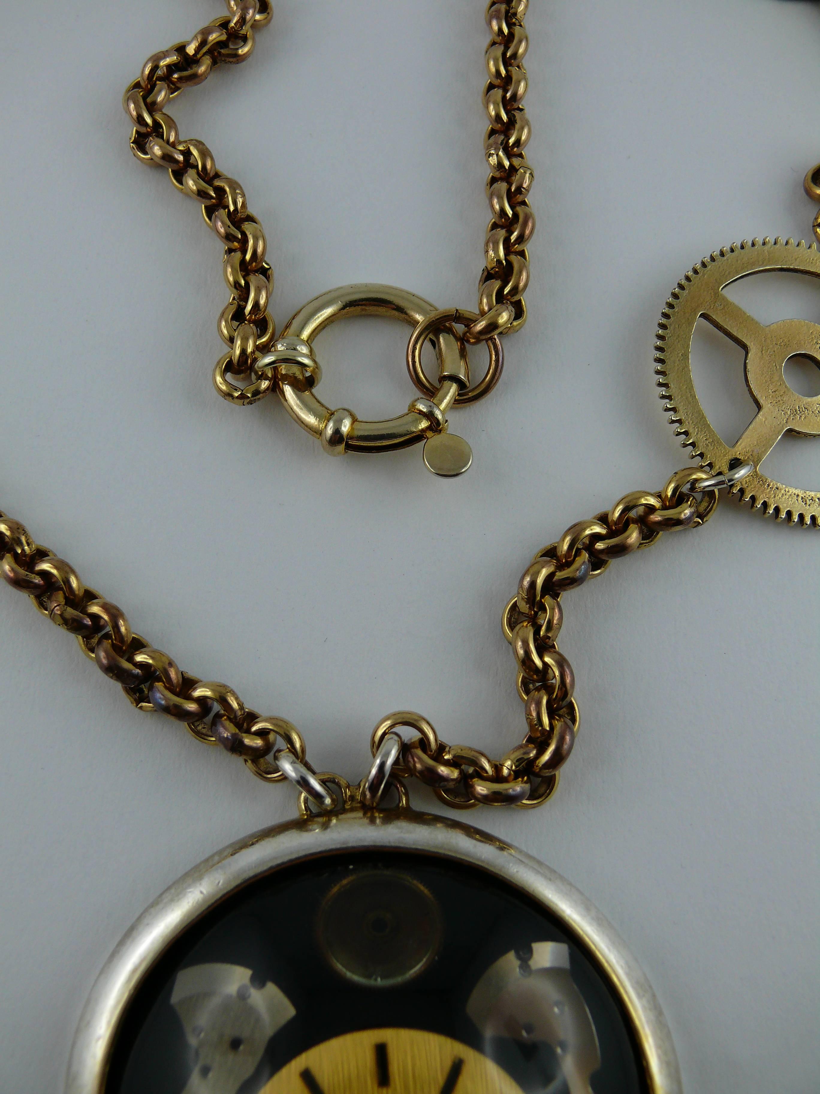 Women's Jean Paul Gaultier Vintage Steampunk Watch Necklace For Sale