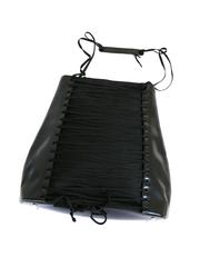 Jean Paul Gaultier Black Patent Iconic Corset Shoulder Bag