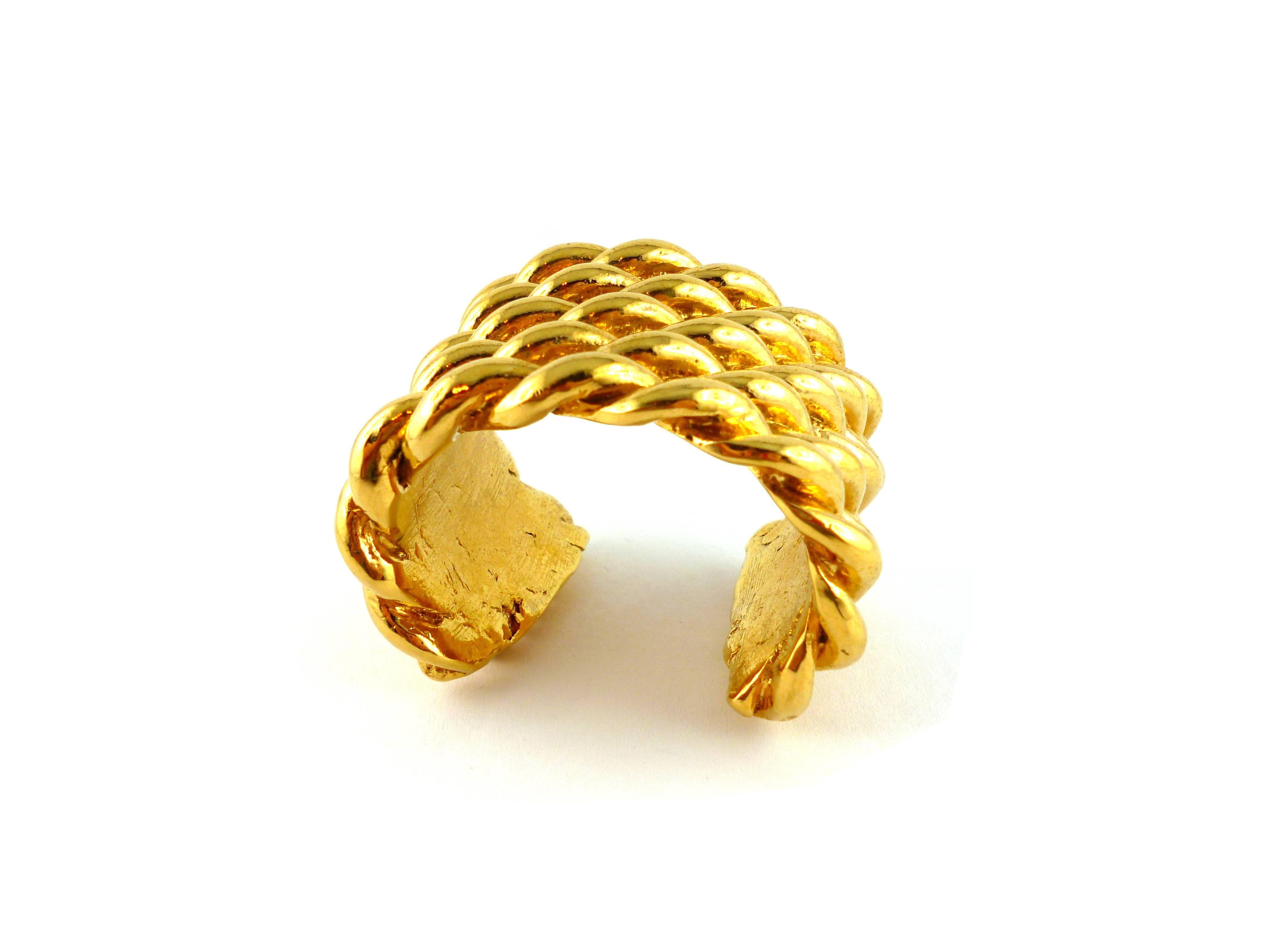 Edouard Rambaud Vintage Massive Rope Bracelet Cuff  In Excellent Condition In Nice, FR