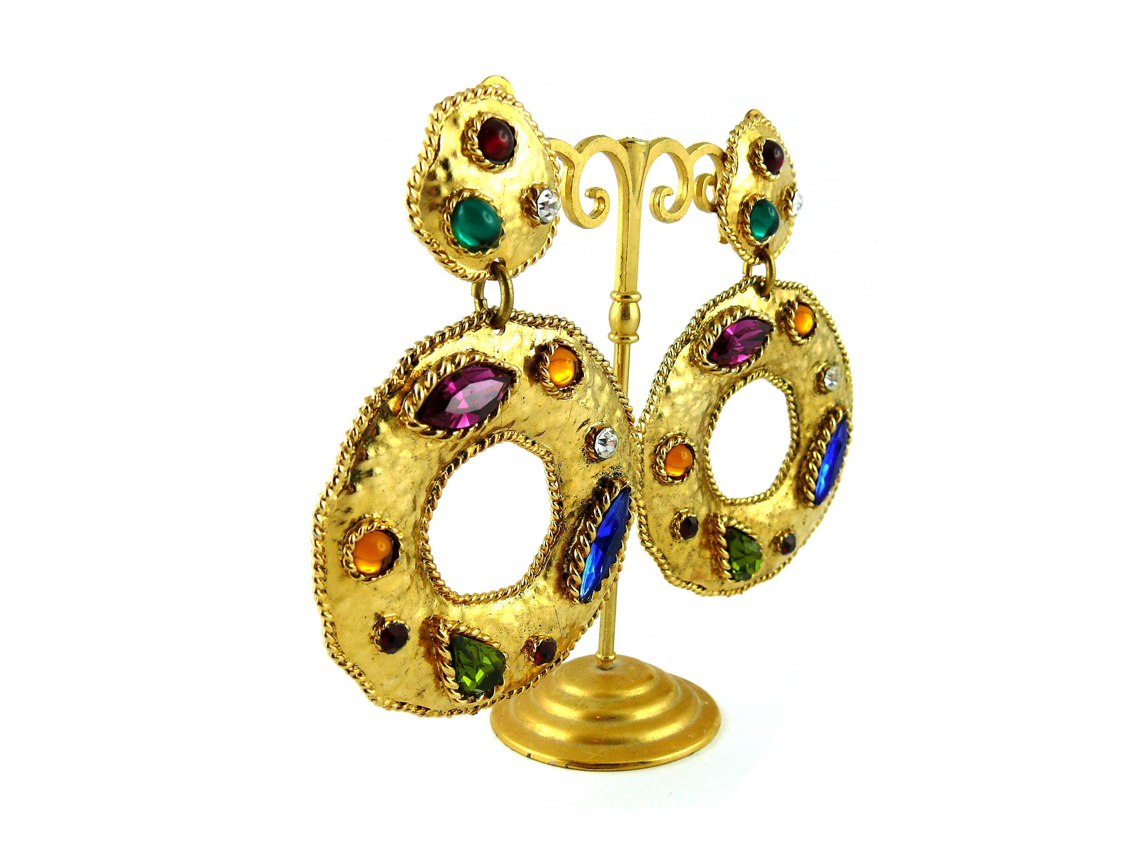 jewelled hoop earrings