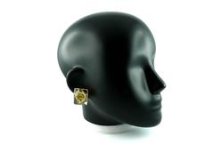 Jean Paul Gaultier Vintage Resin Jewelled Heart Inlaid Clip-On Earrings