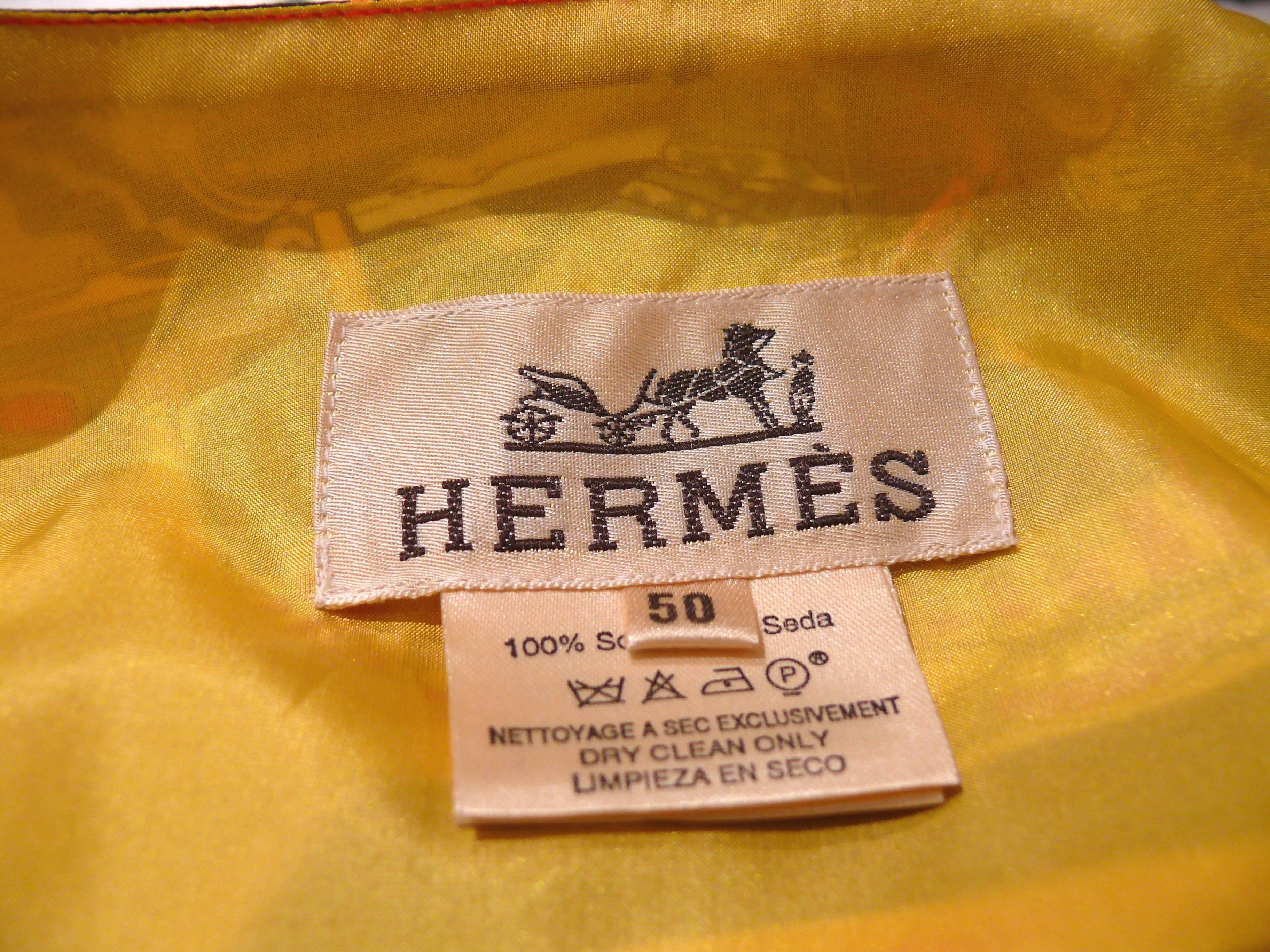 Hermès New Orleans Jazz Printed Silk Vest Size 50 In Excellent Condition In Nice, FR