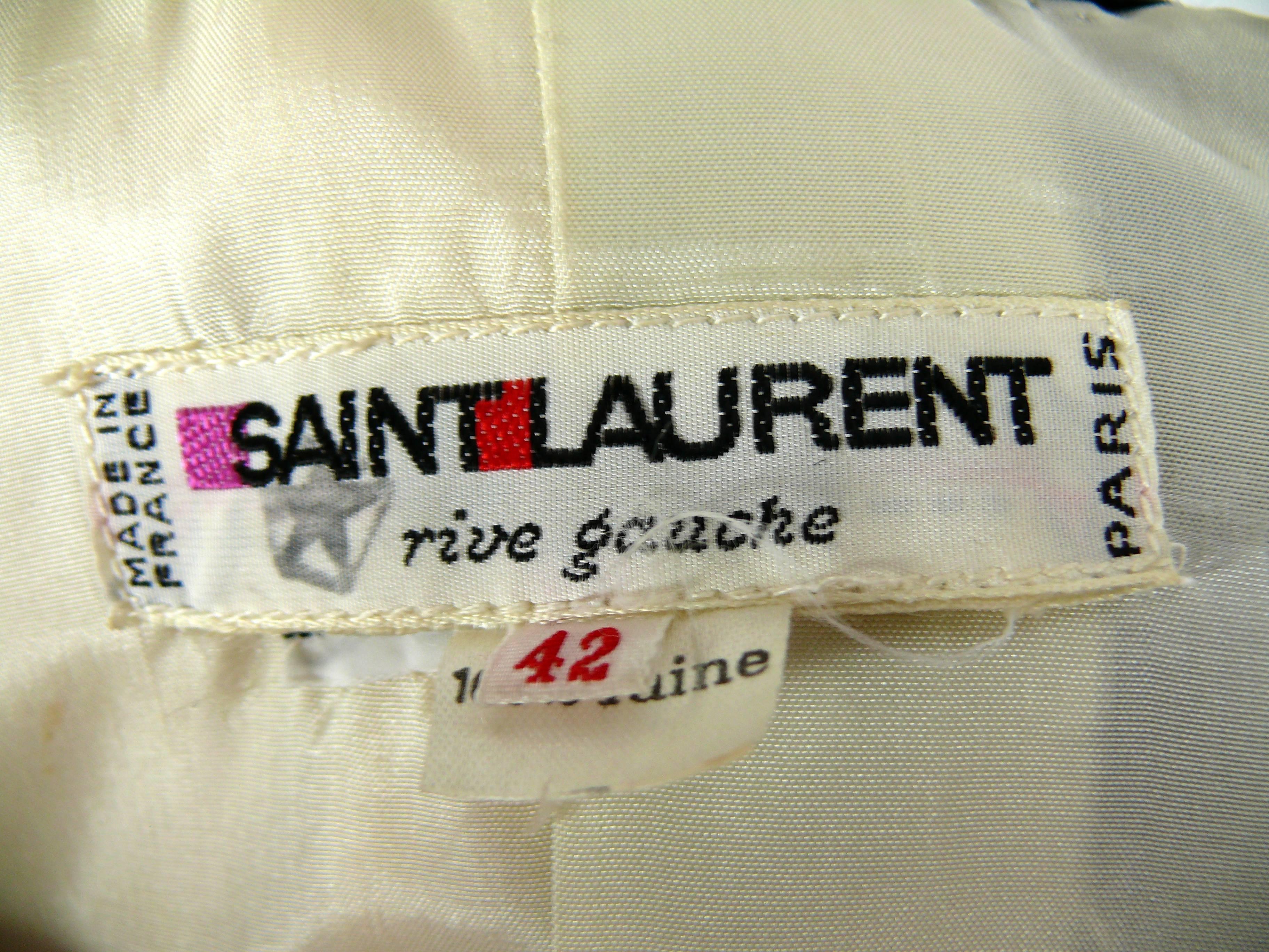 Yves Saint Laurent YSL Traje con falda de lana Colección Picasso Otoño/Invierno 1979-80 1