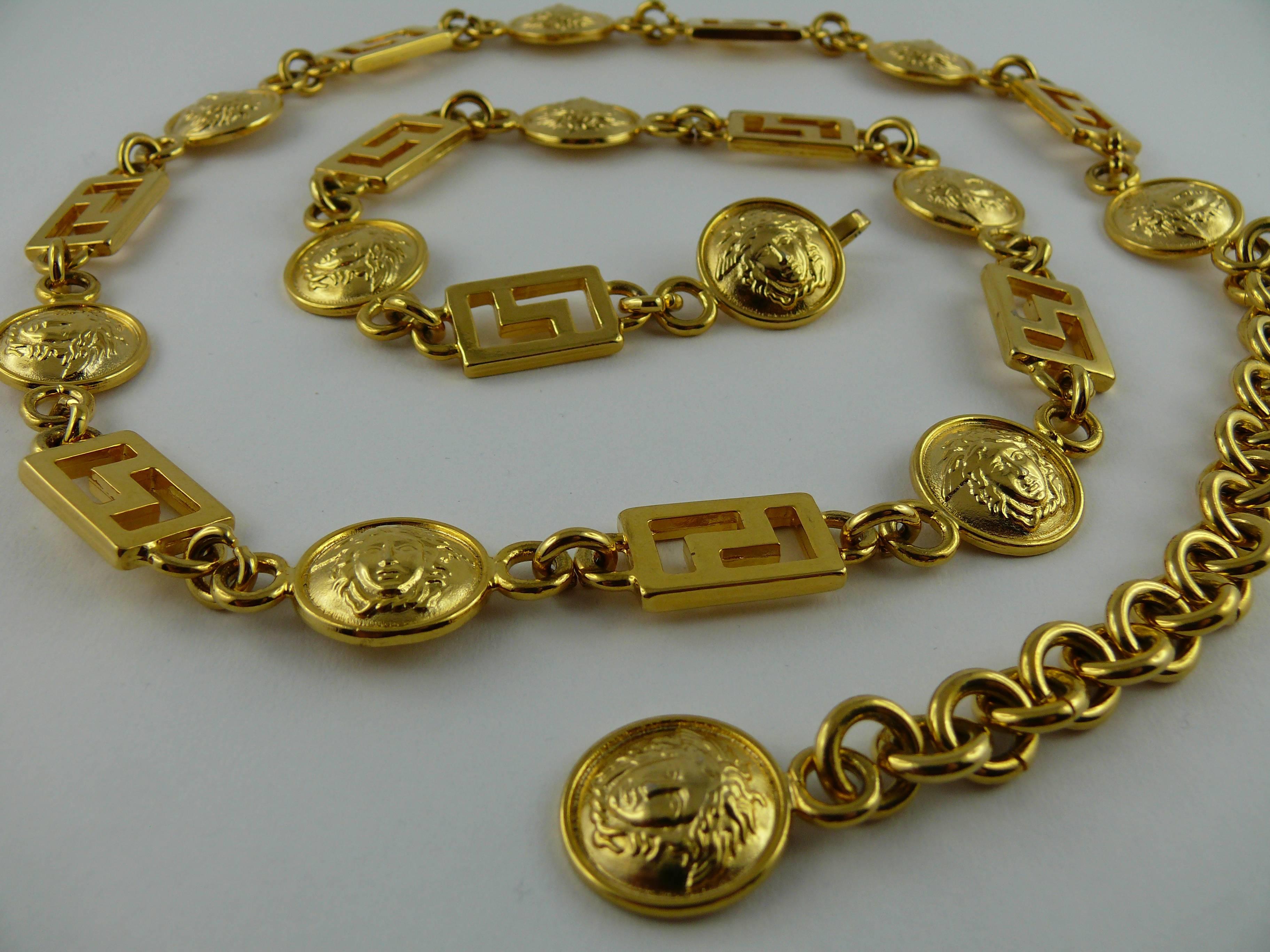 Gianni Versace Vintage Iconic Medusa Chain Belt Necklace 1990s For Sale ...