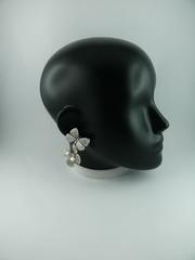 Jean Paul Gaultier Vintage Silver Tone Butterfly Dangling Earrings