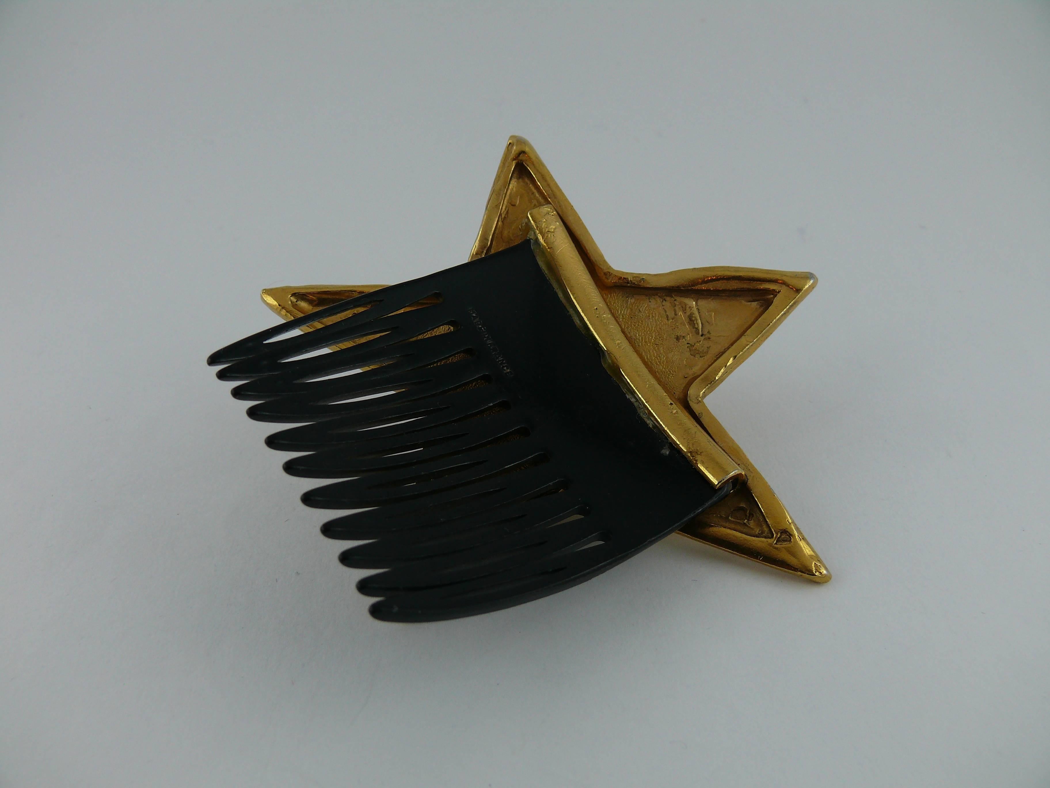Yves Saint Laurent Attributed Vintage Rare Star Hair Comb In Good Condition In Nice, FR