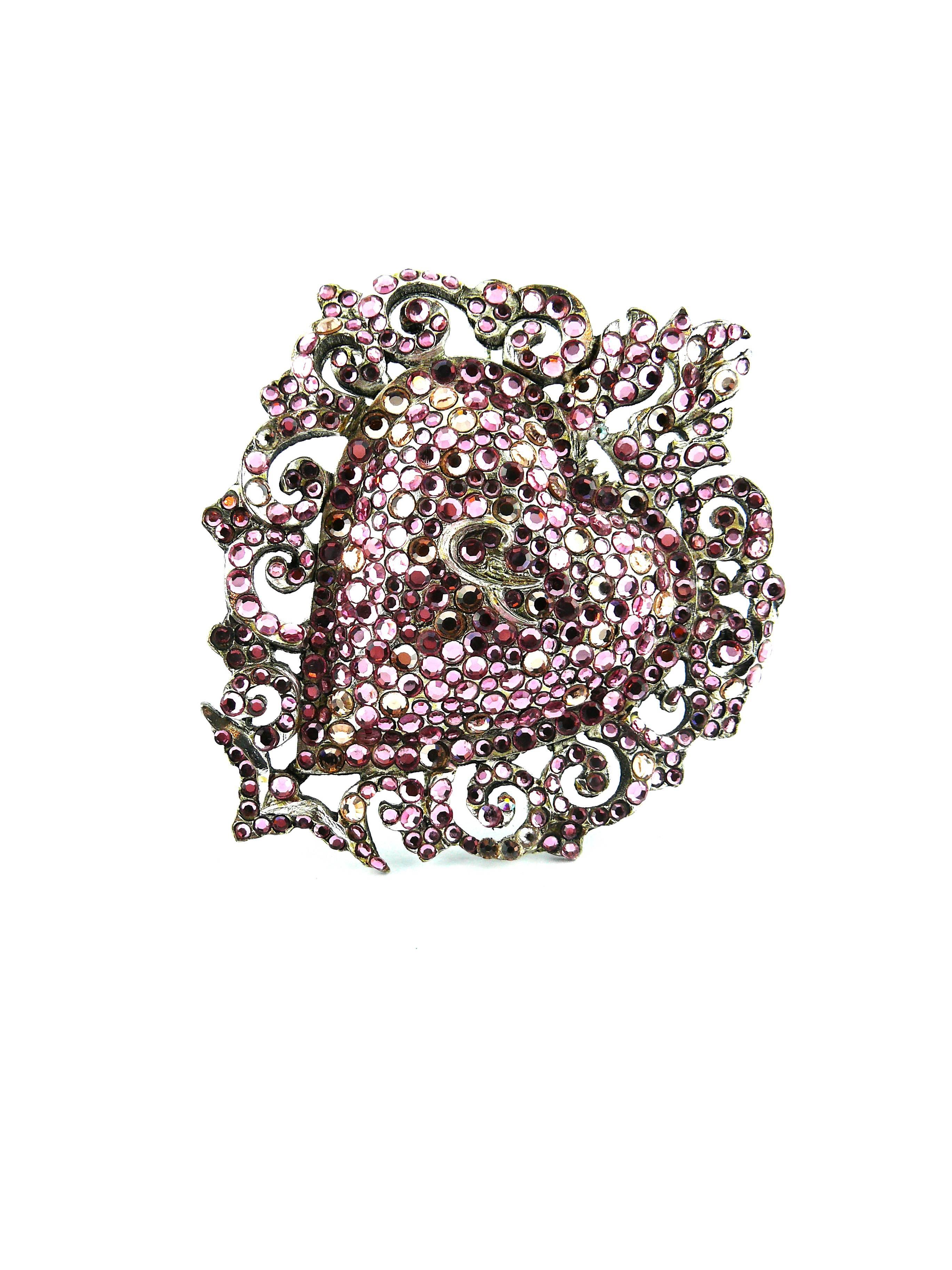 Christian Lacroix Vintage Massive Heart Brooch and Pendant In Excellent Condition In Nice, FR