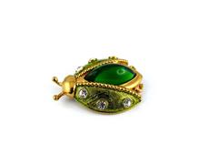 Christian Dior Vintage Rare Jeweled Ladybug Brooch