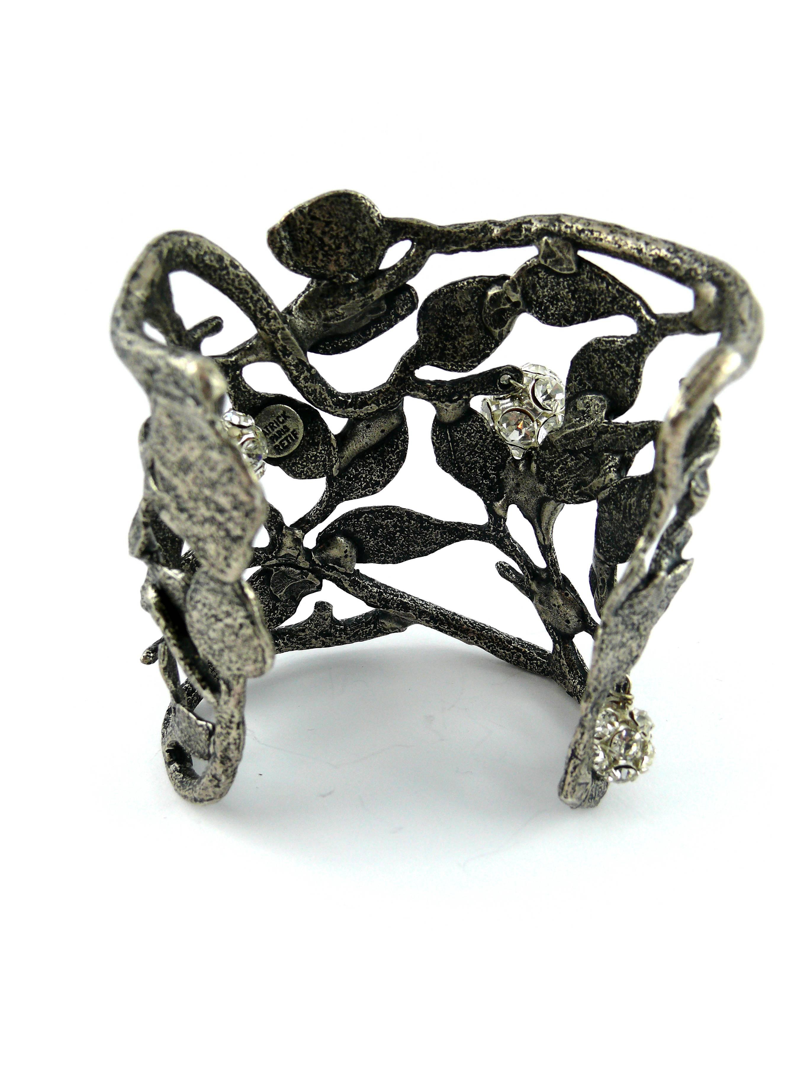 Women's Patrick Retif Vintage Rare Sculptural Foliage Cuff Bracelet