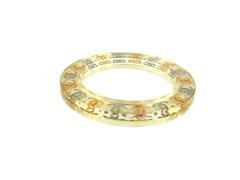Chanel Vintage Lucite Bangle Bracelet with Gold and Silver CC Logos S/S 1997