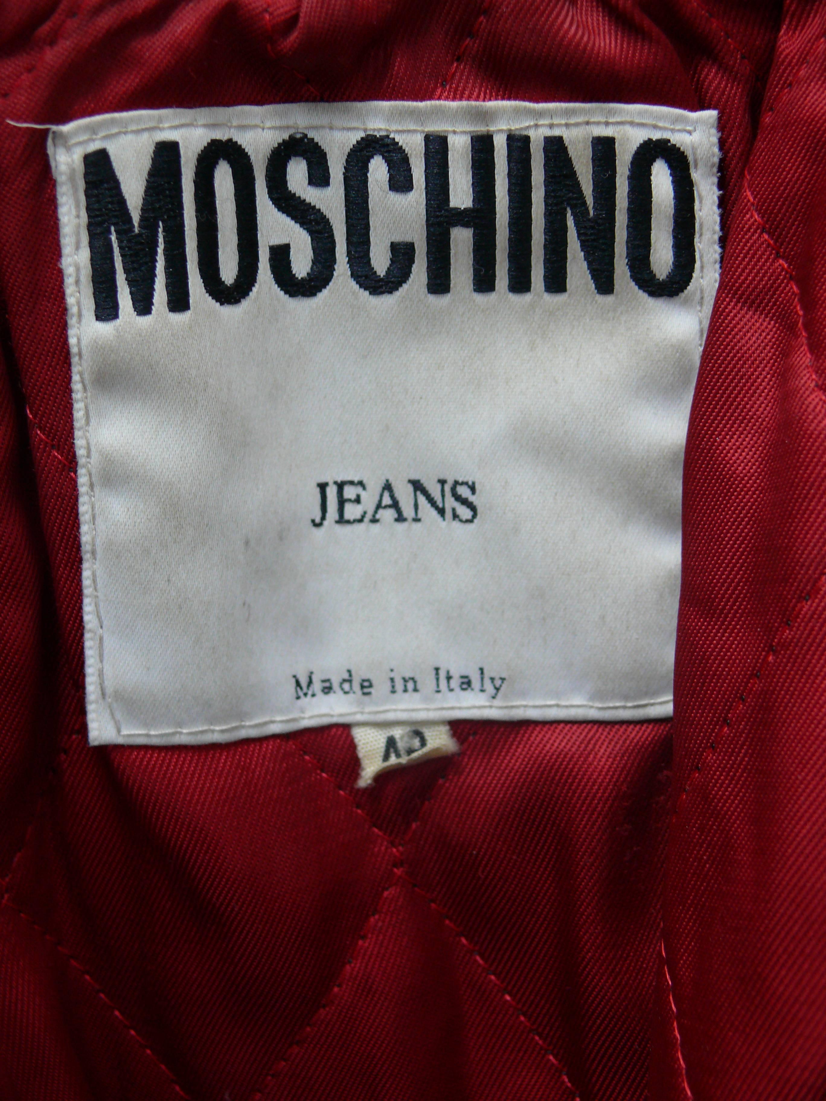 Moschino Vintage Iconic Peace Lederjacke, ca. 1990 1