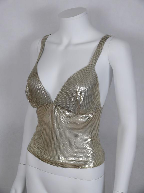 Paco Rabanne Silver Metal Mesh Tank Top For Sale at 1stDibs