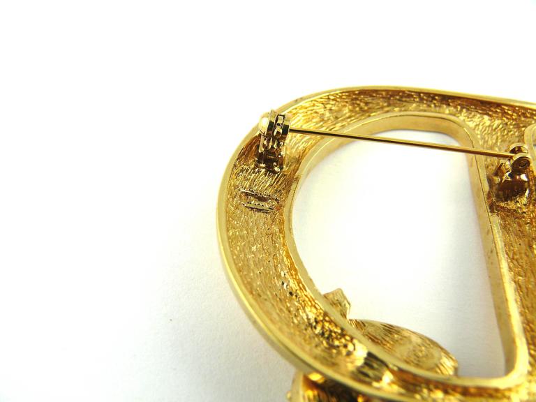 Christian Dior Vintage D and Diamante Bee Brooch at 1stDibs | dior