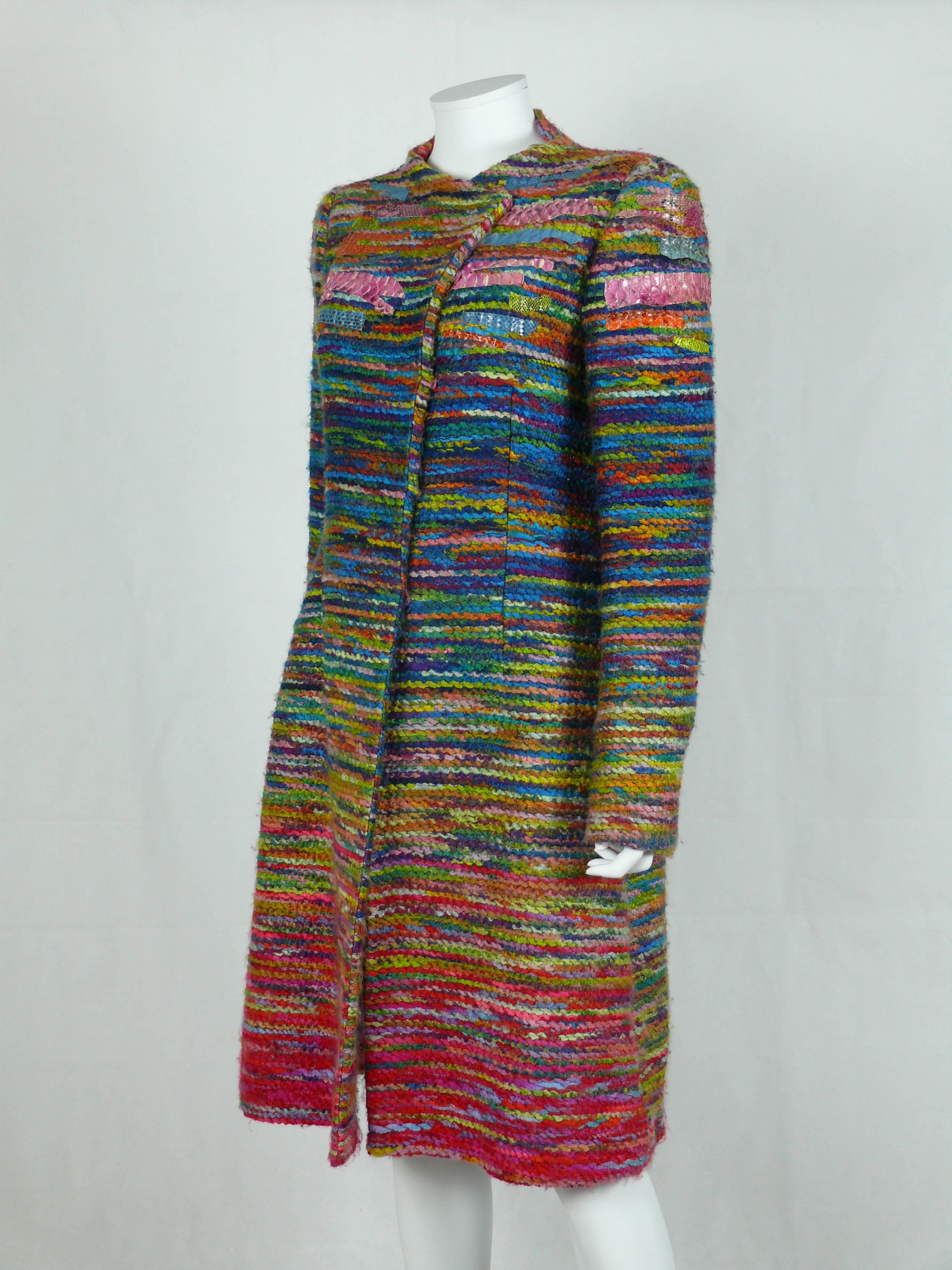 Women's Christian Lacroix Vintage Rainbow Coat and Stole