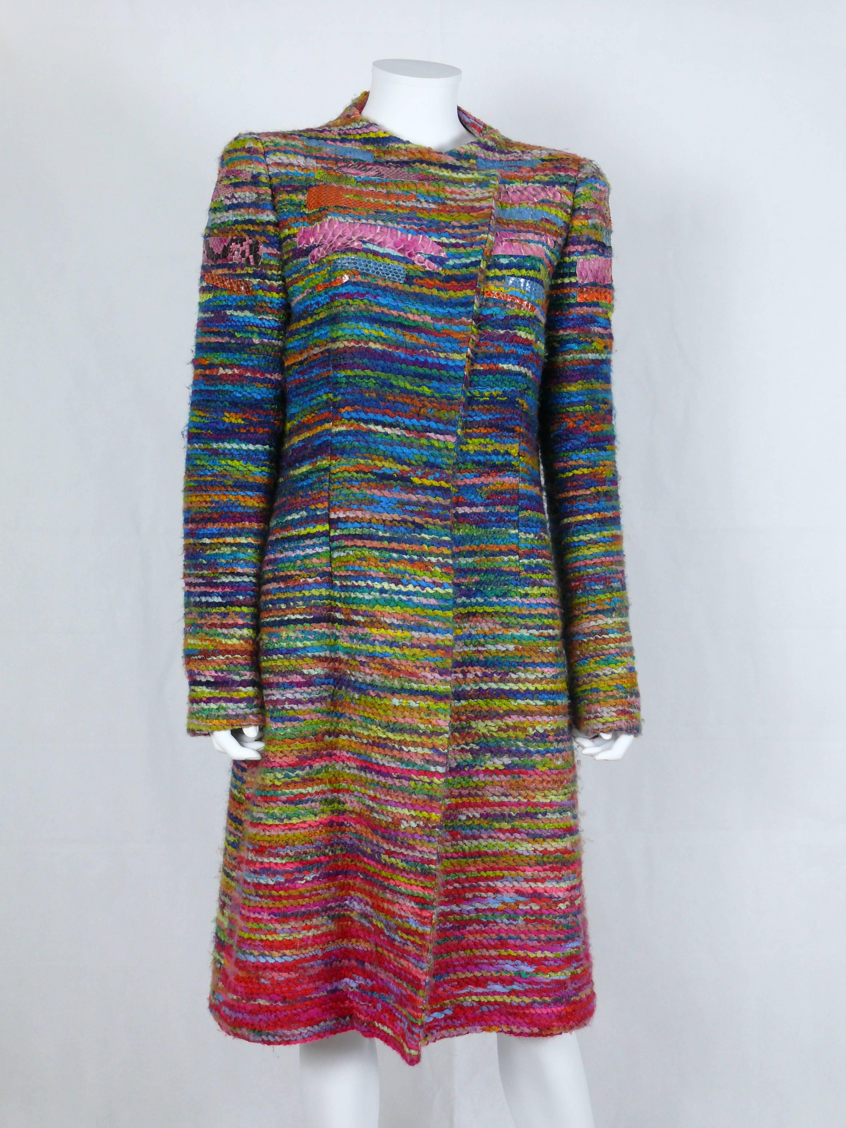 Christian Lacroix Vintage Rainbow Coat and Stole 1