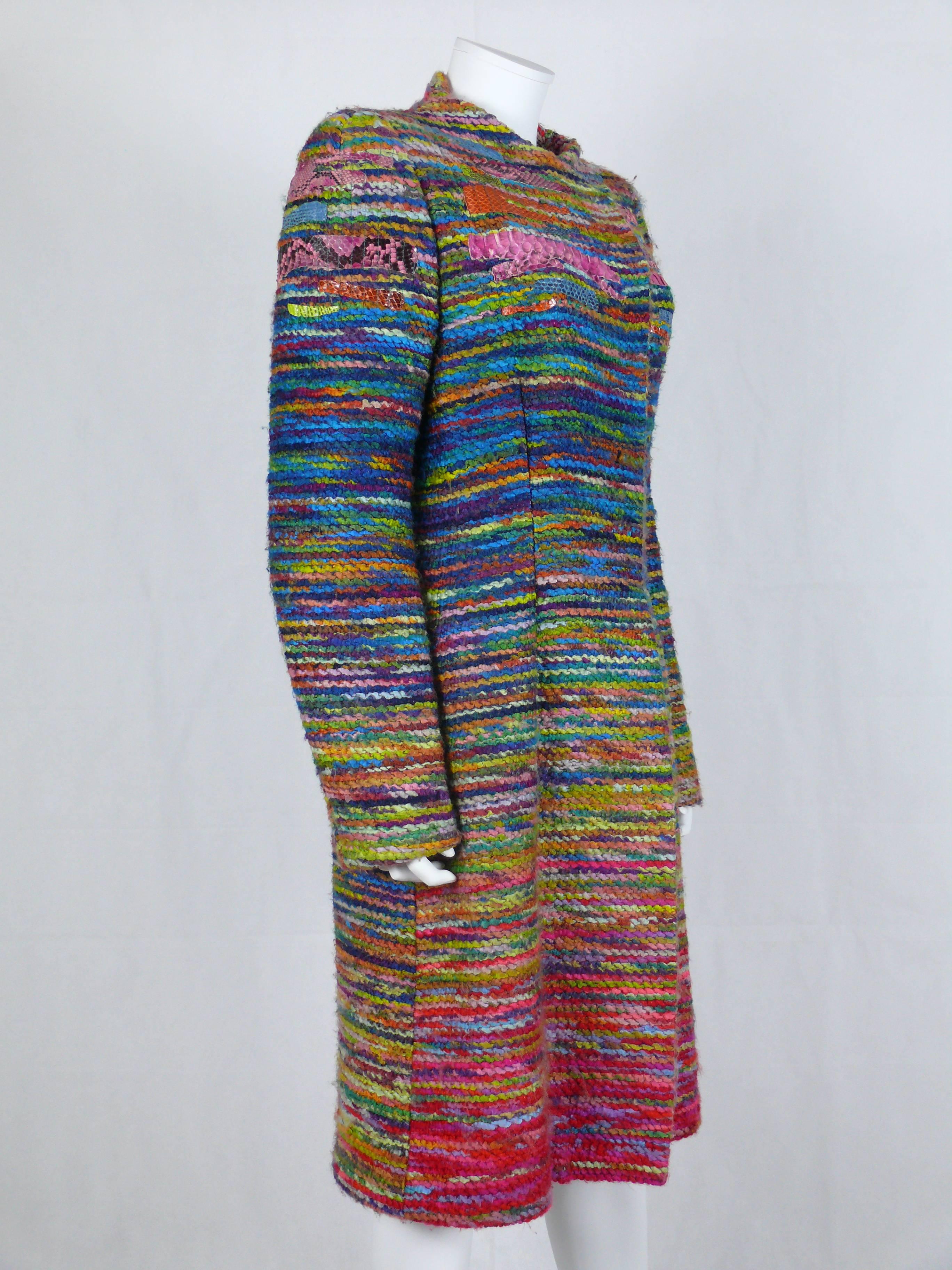 Christian Lacroix Vintage Rainbow Coat and Stole 4