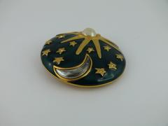 Karl Lagerfeld Sun Moon Stars Enamel Brooch