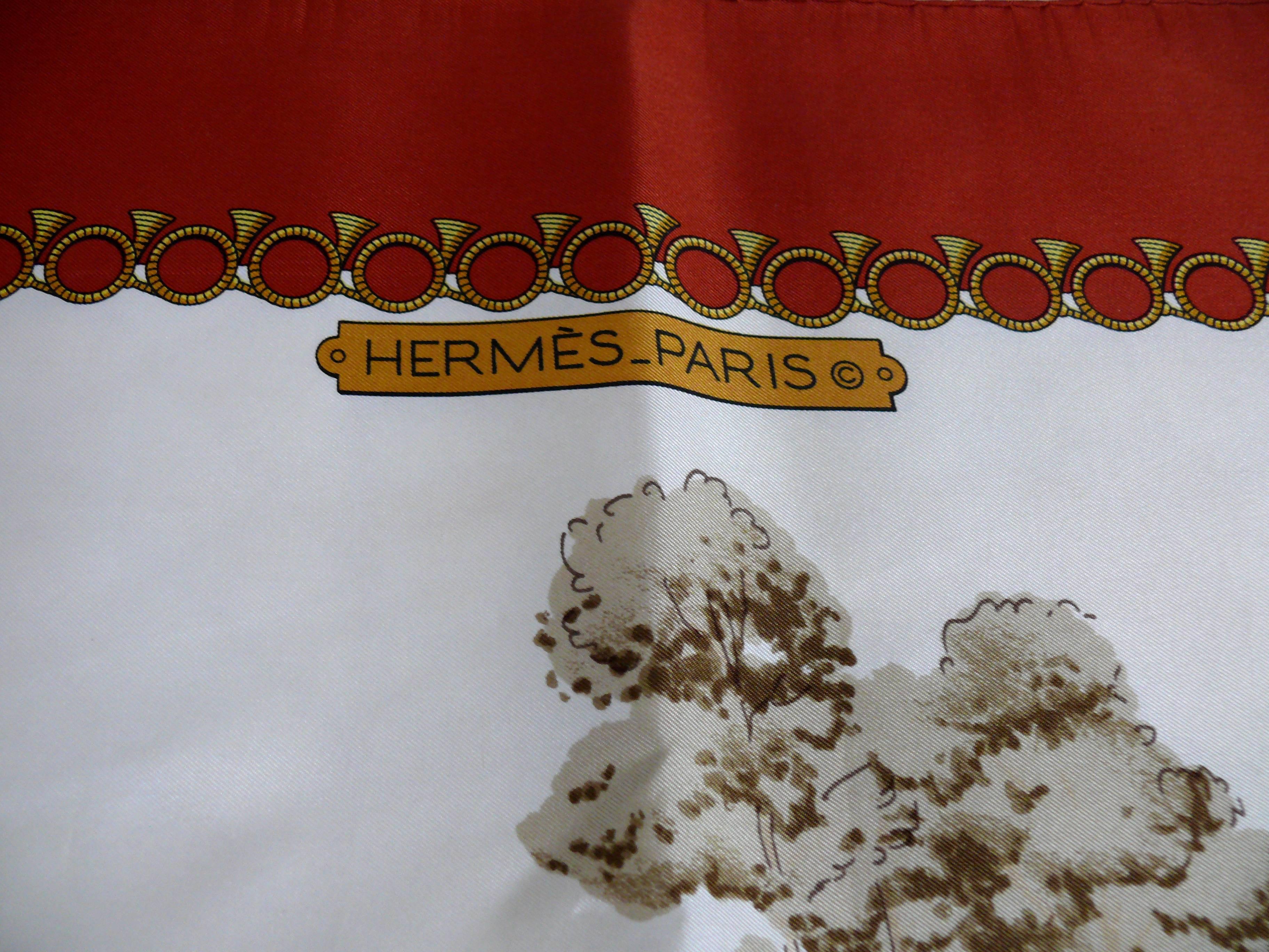 Hermes Vintage Silk Carre Schal 