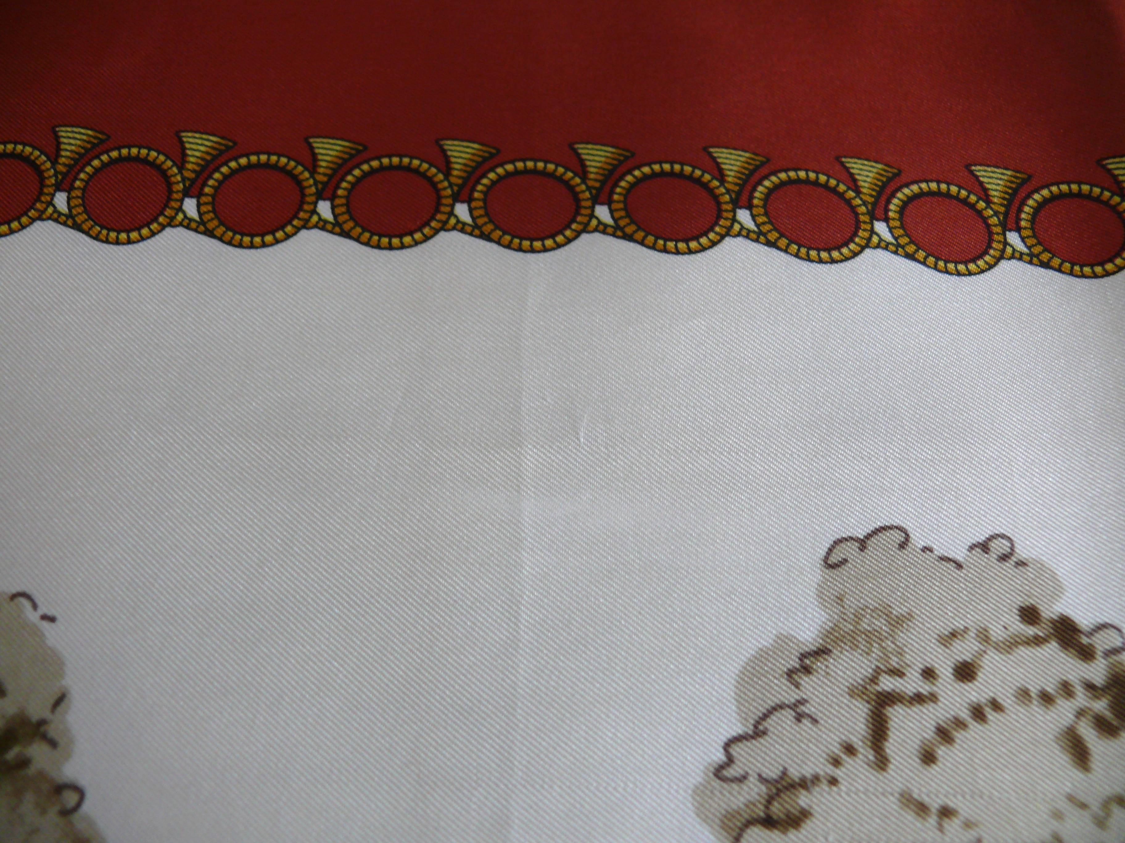 Hermes Vintage Silk Carre Schal 