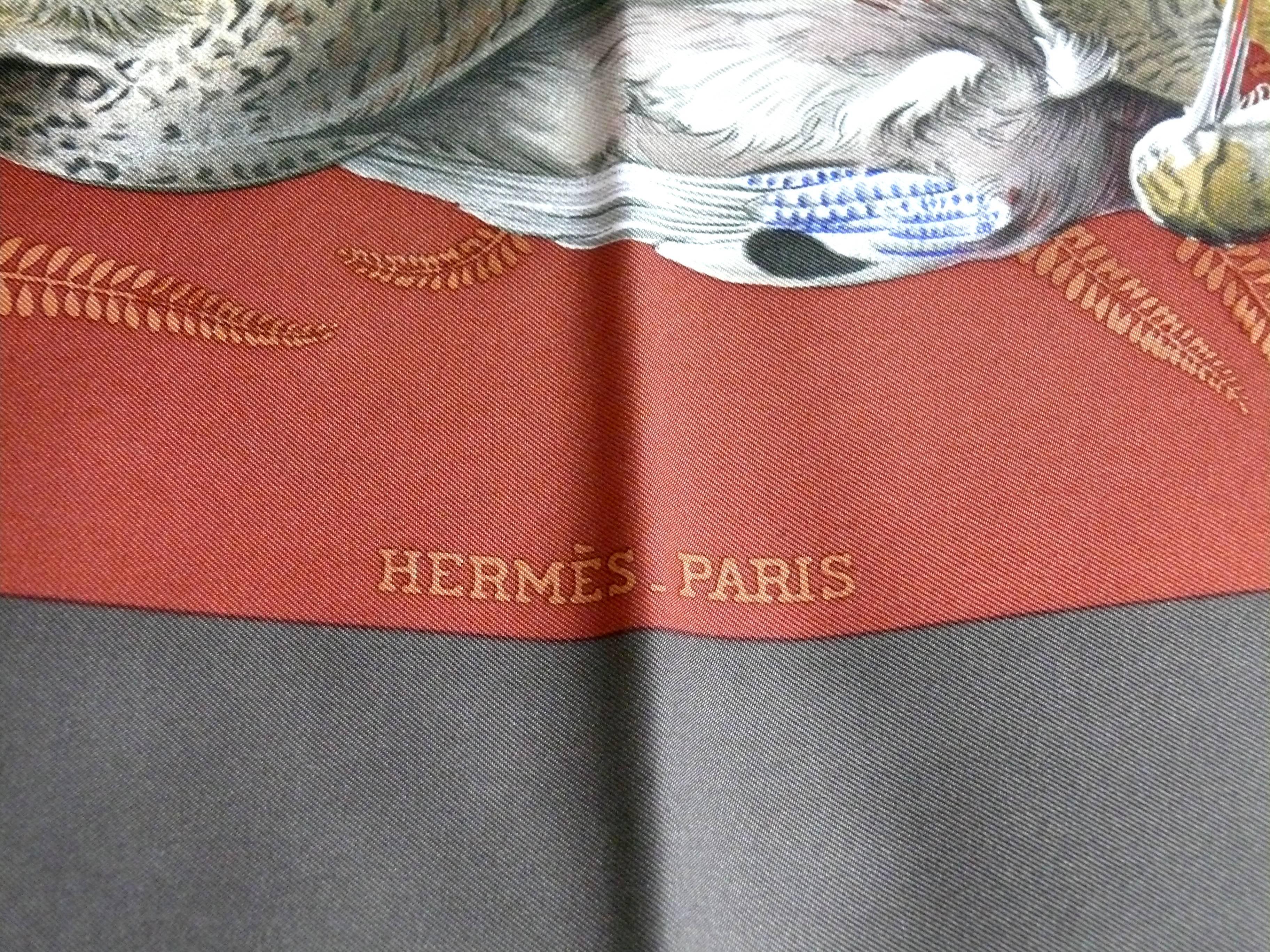 Women's Hermes Vintage Silk Carre Scarf 