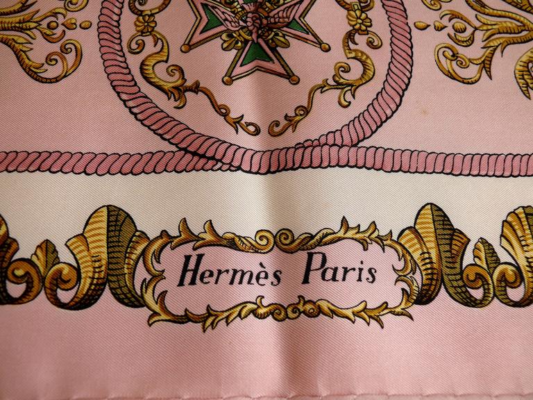 Hermes Vintage Silk Carre Scarf 