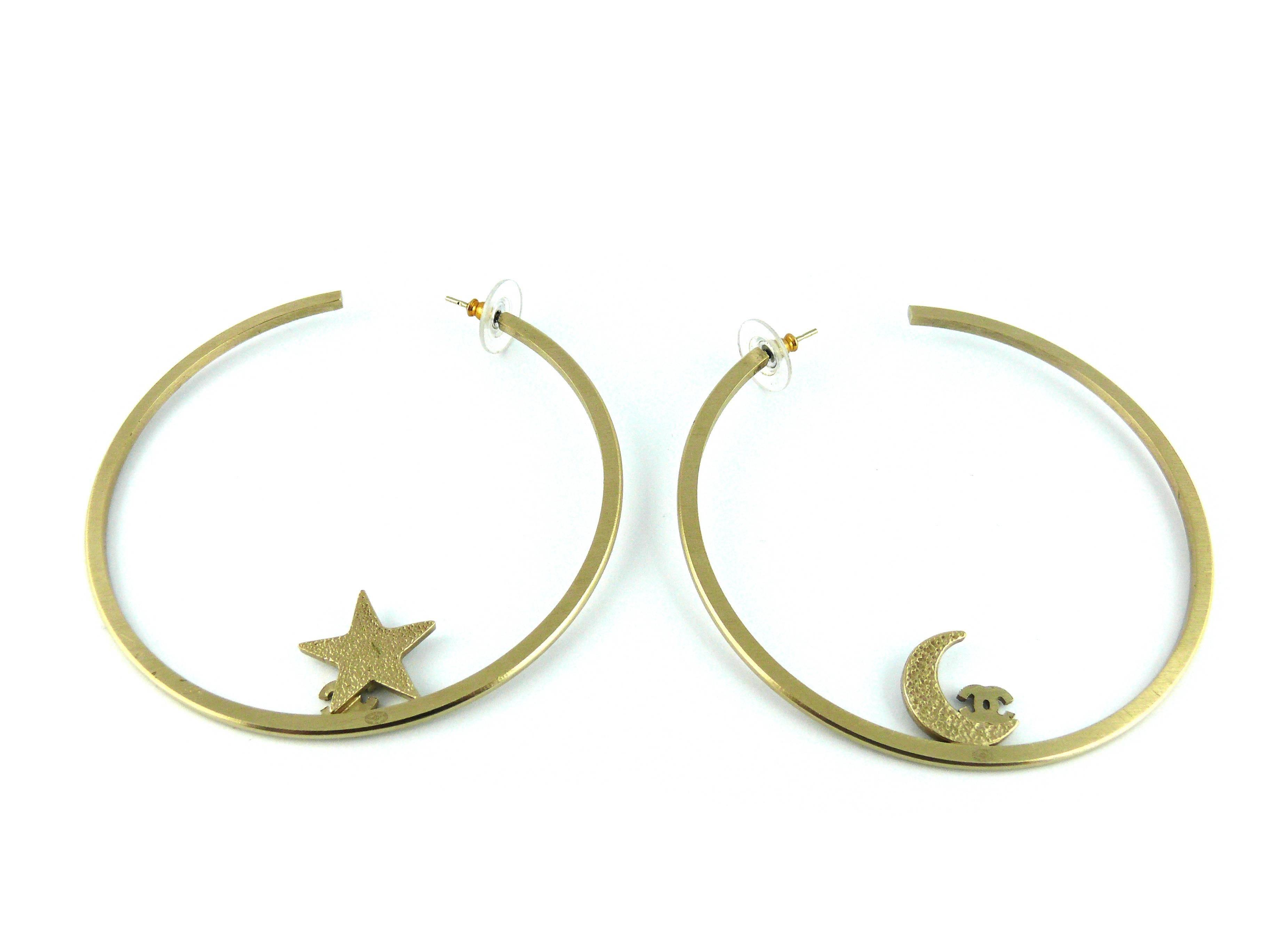 chanel moon earrings