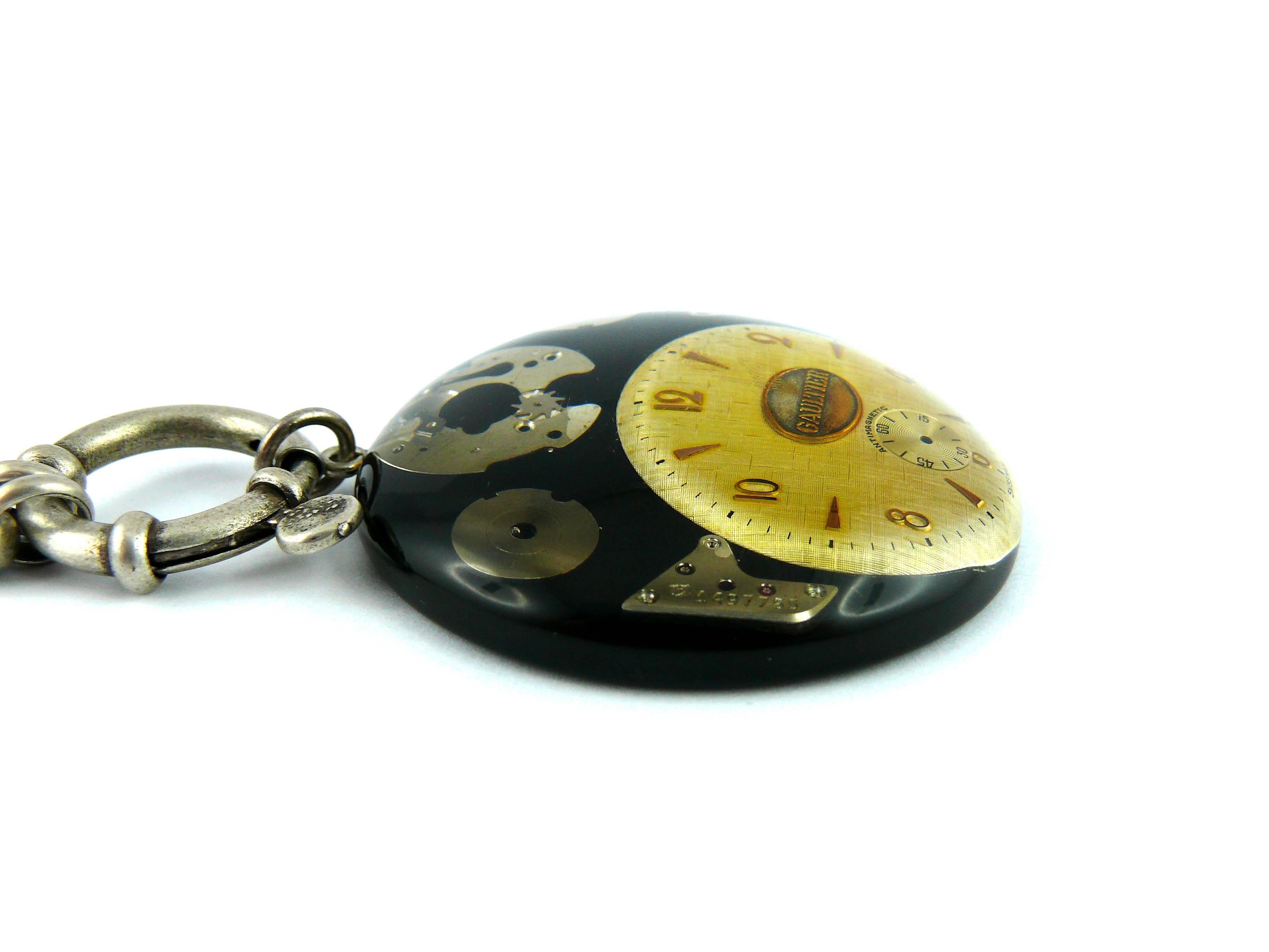 vintage clock necklace