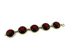 Moschino by Ugo Correani Vintage Rare Heart Bracelet