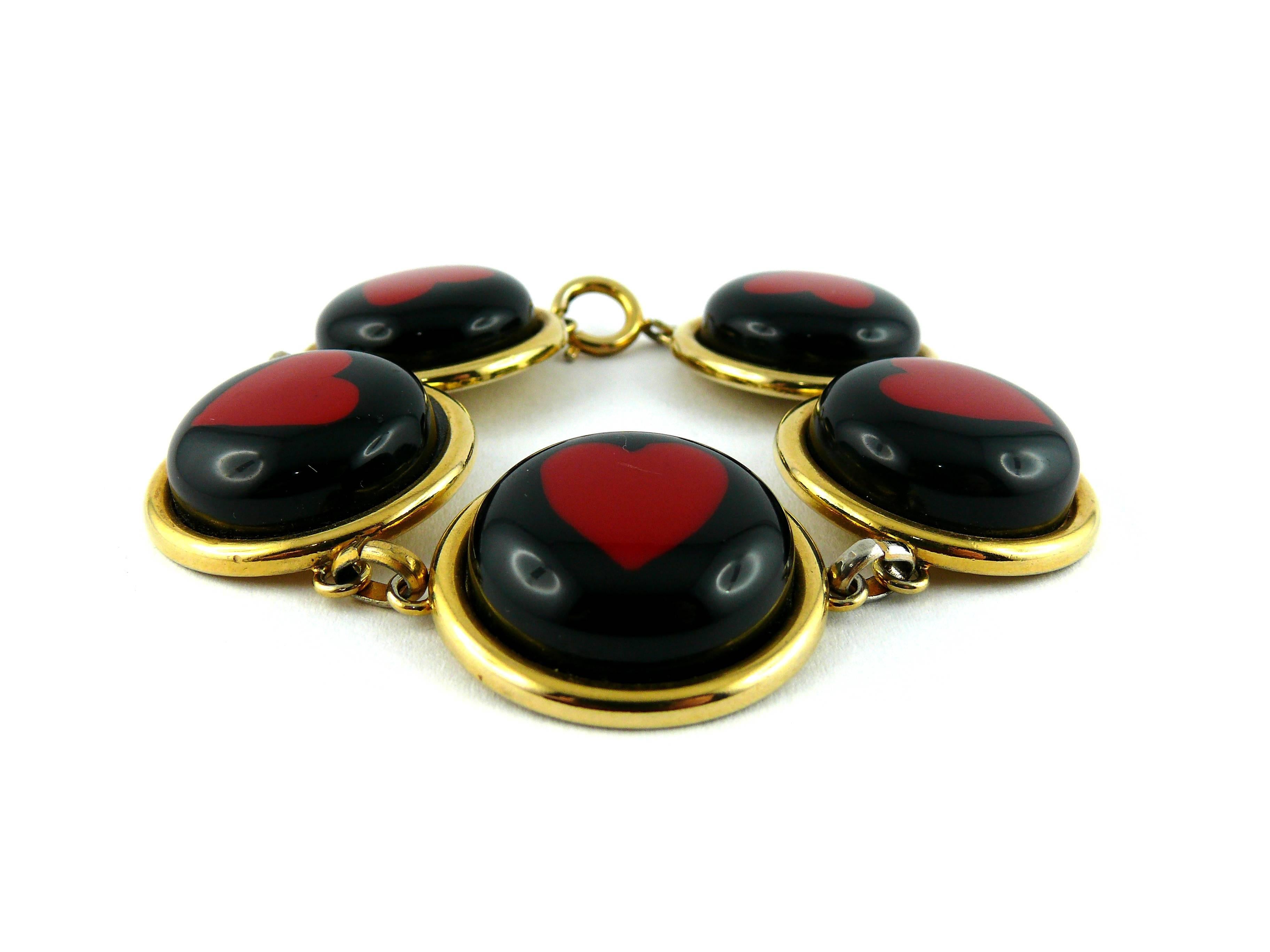 Moschino by Ugo Correani Vintage Rare Heart Bracelet In Good Condition In Nice, FR