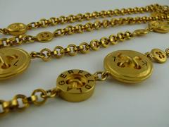 Karl Lagerfeld Vintage Iconic Gold Button Sautoir