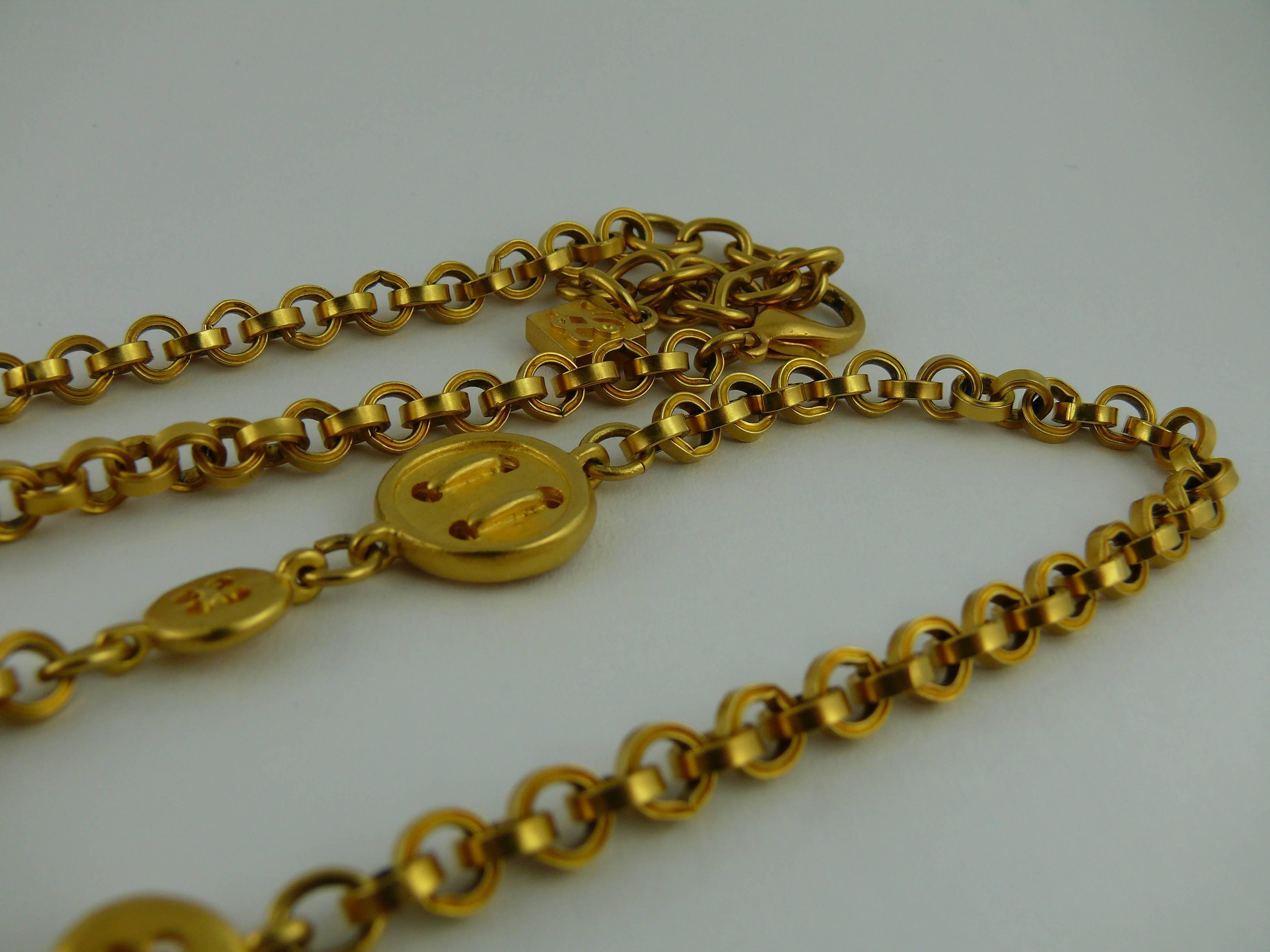 gold button chain