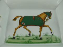 Hermes Equestrian Large Porcelain Cigar Ashtray Pin Tray