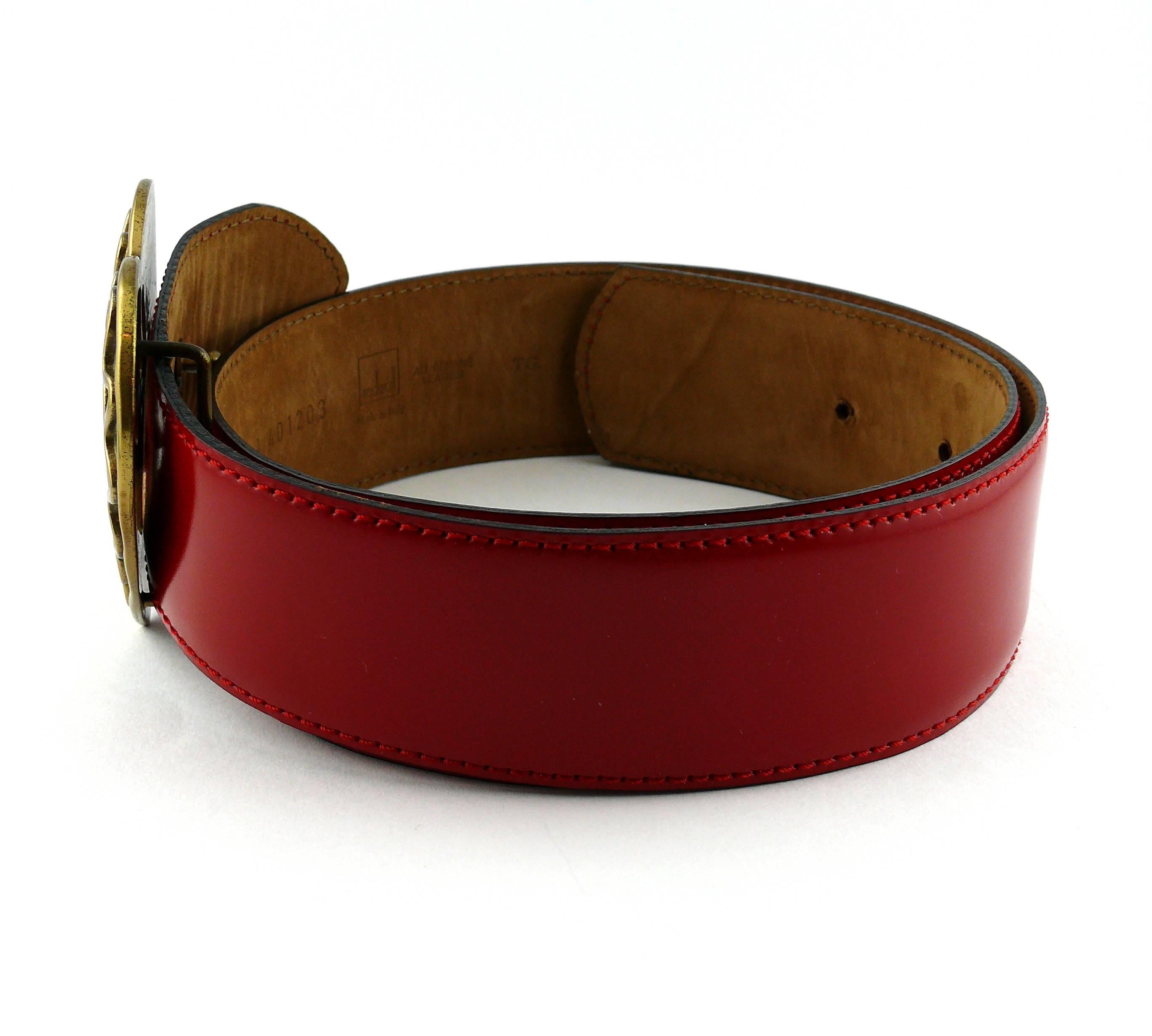 red moschino belt