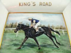 Hermes Equestrian "King's Road" Large Porcelain Cigar Ashtray Pin Tray