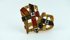 Christian Lacroix Vintage Regenbogen Herz Brosche