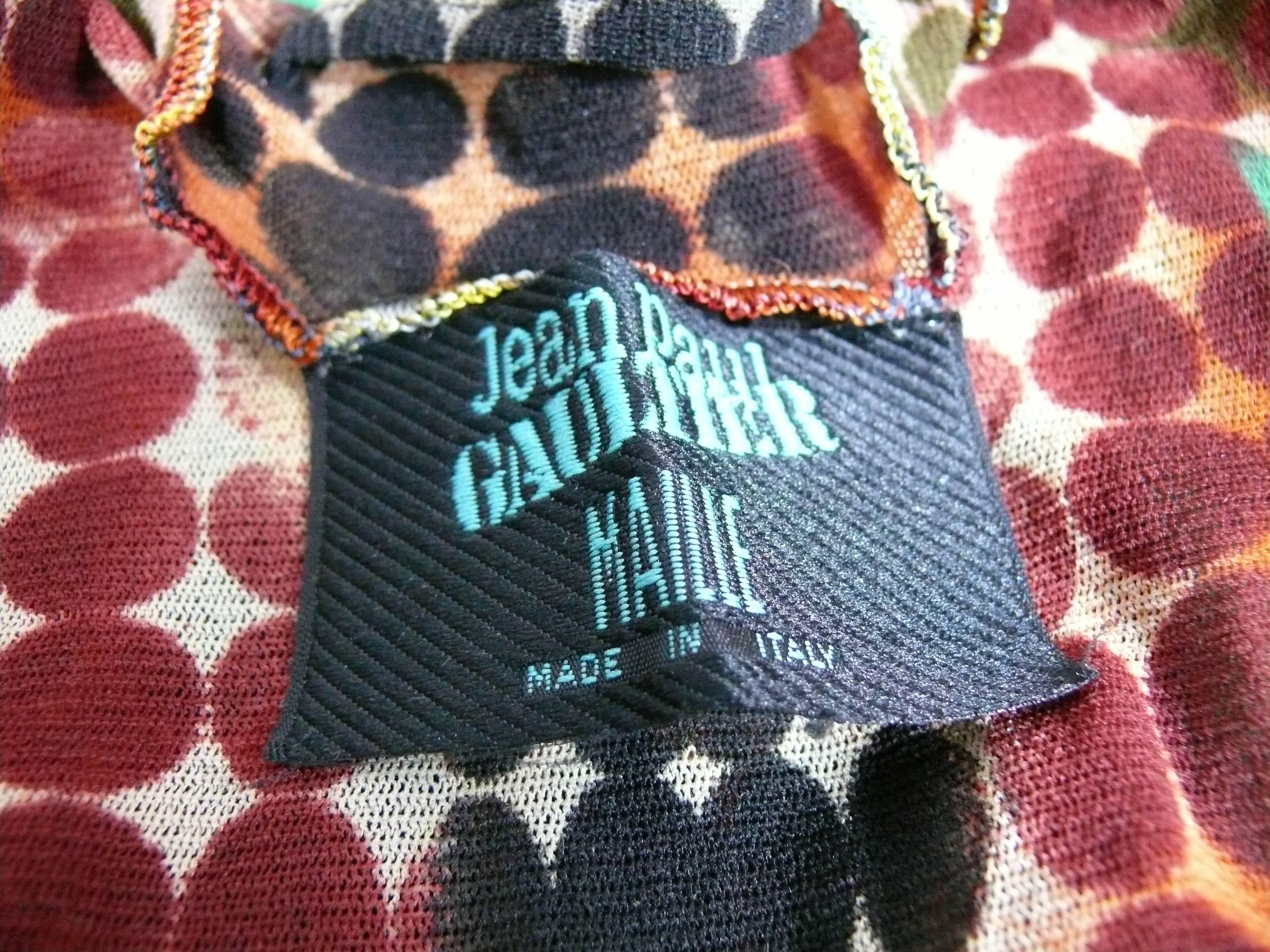 Gray Jean Paul Gaultier Vintage Rare Optical Illusion Bikini Fuzzi Mesh Top