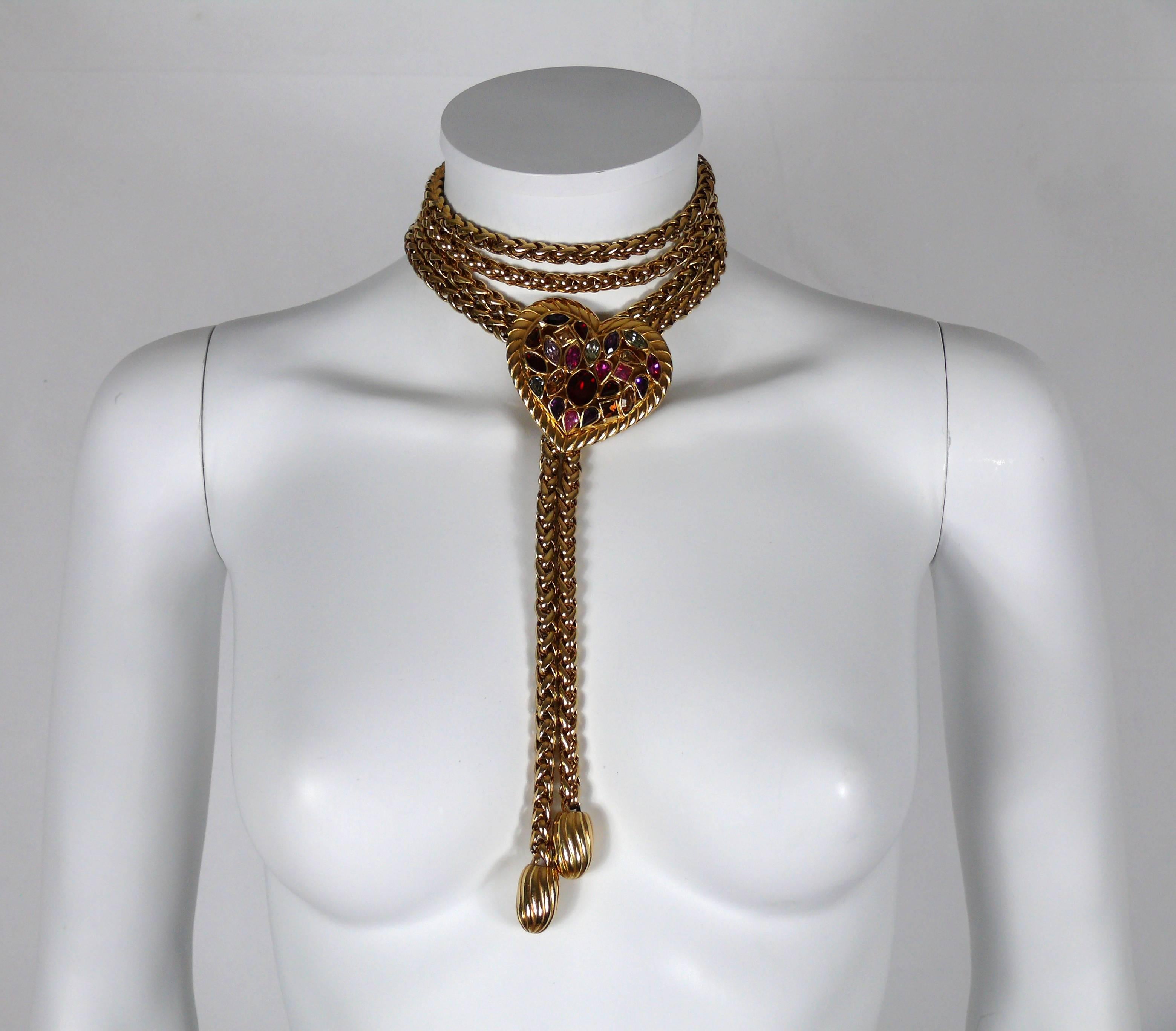 ysl gold chain belt