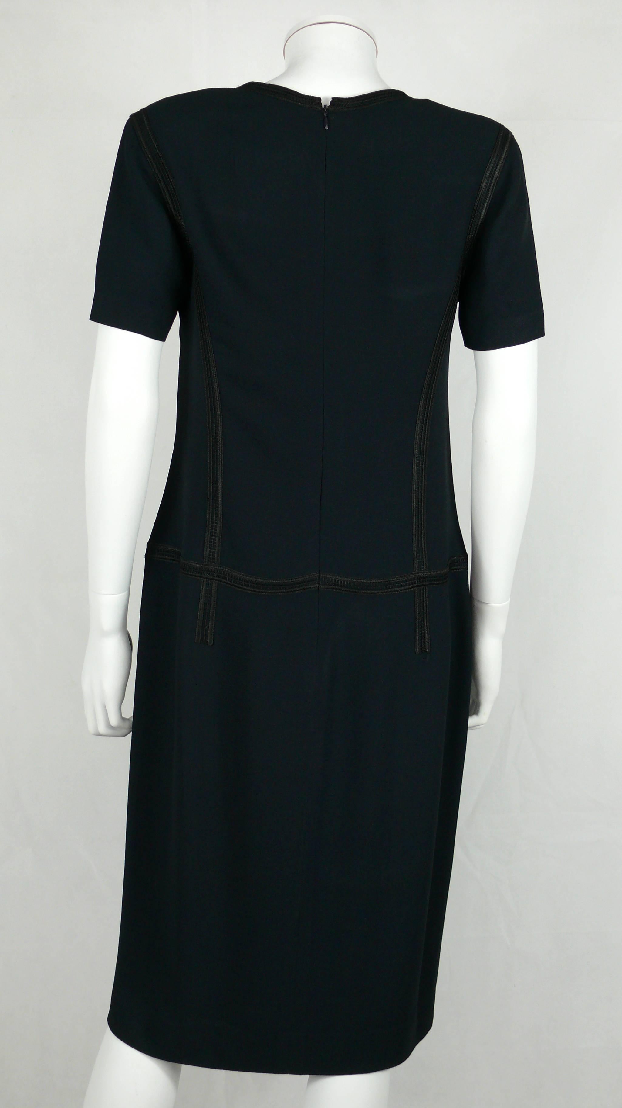 Black Chanel 2002 Cruise Collection Navy Asymmetric Dress For Sale