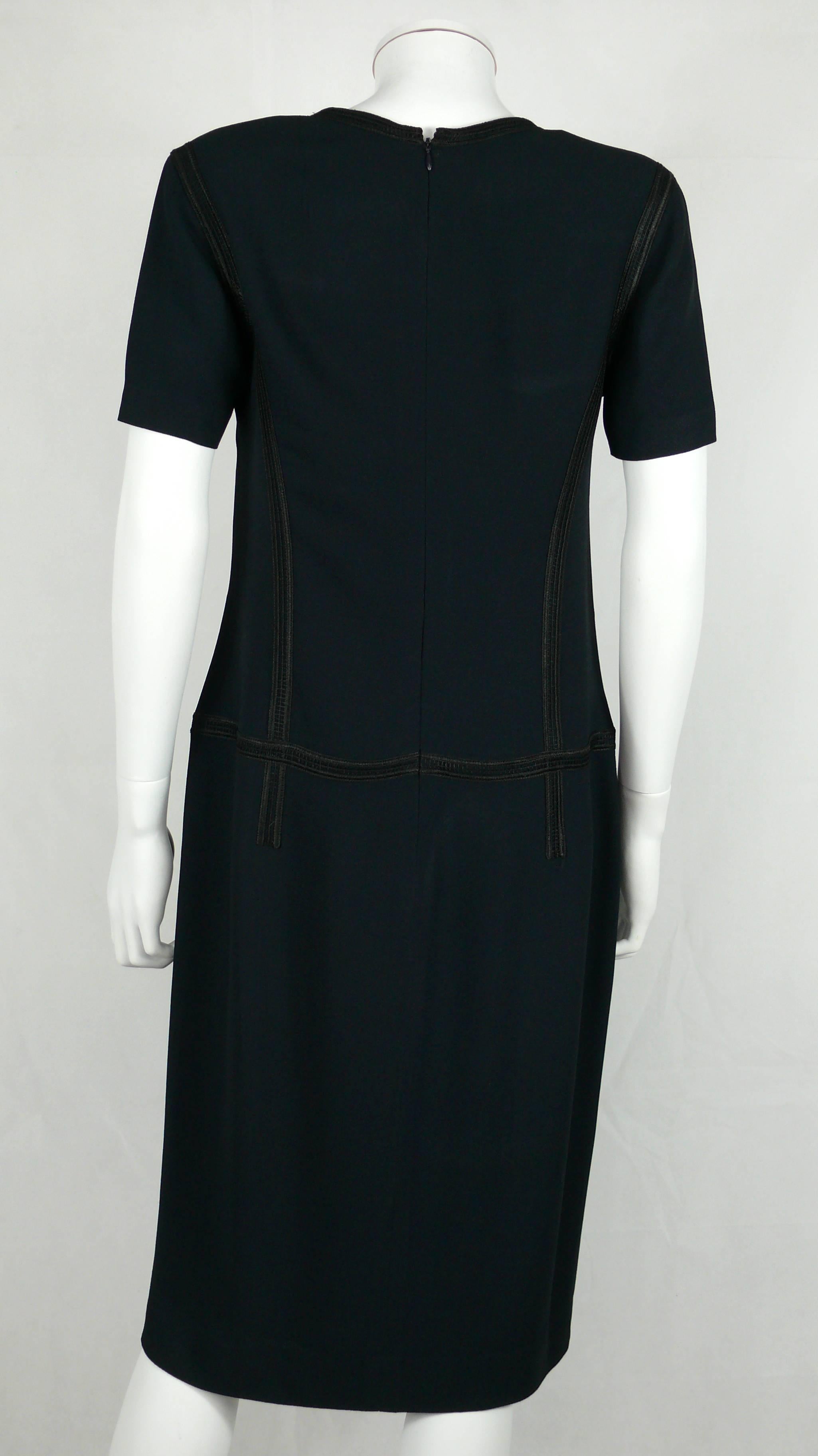 Black Chanel 2002 Cruise Collection Navy Asymmetric Dress